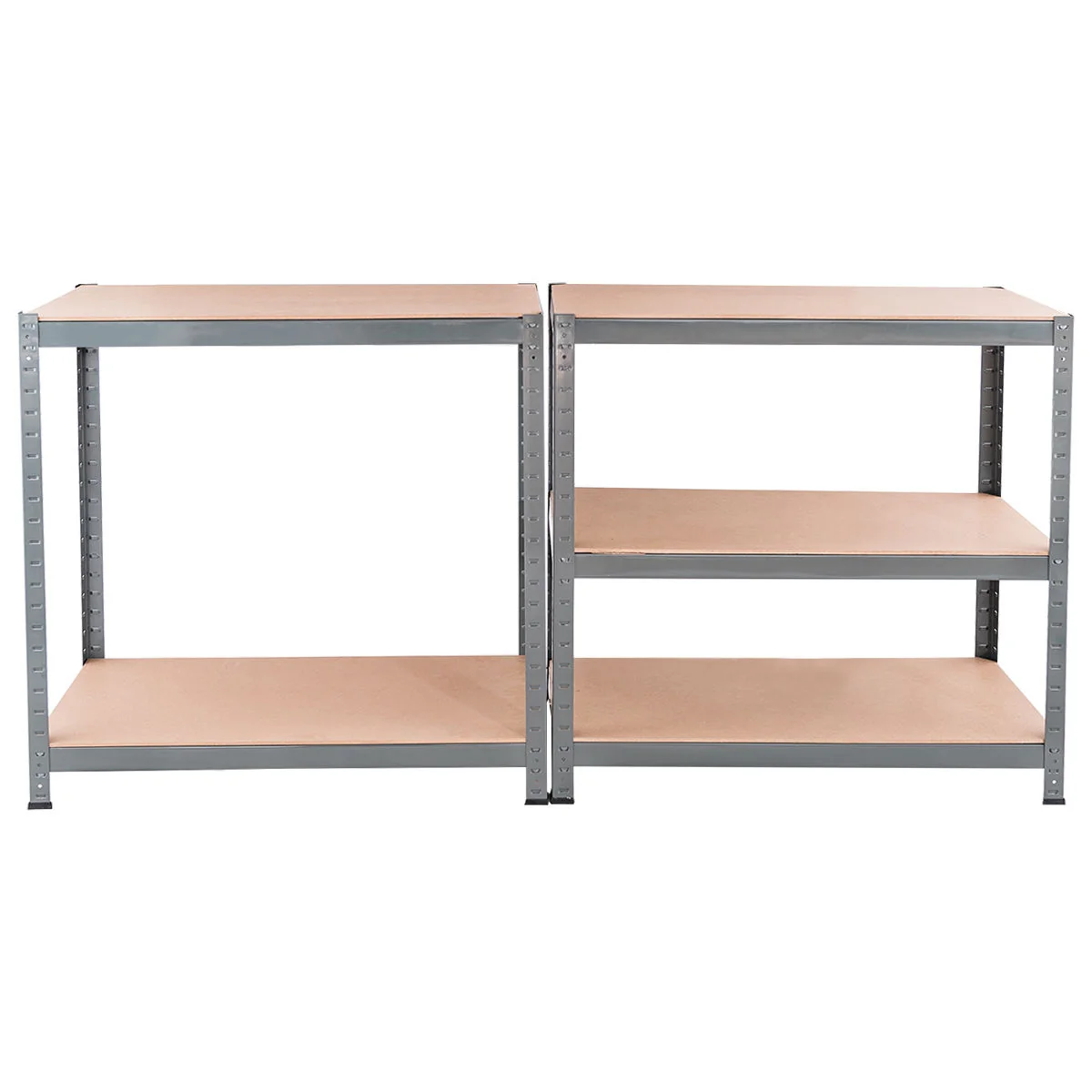 71 Inch Heavy Duty Steel Adjustable 5 Level Storage Shelves, Gray - Image 9