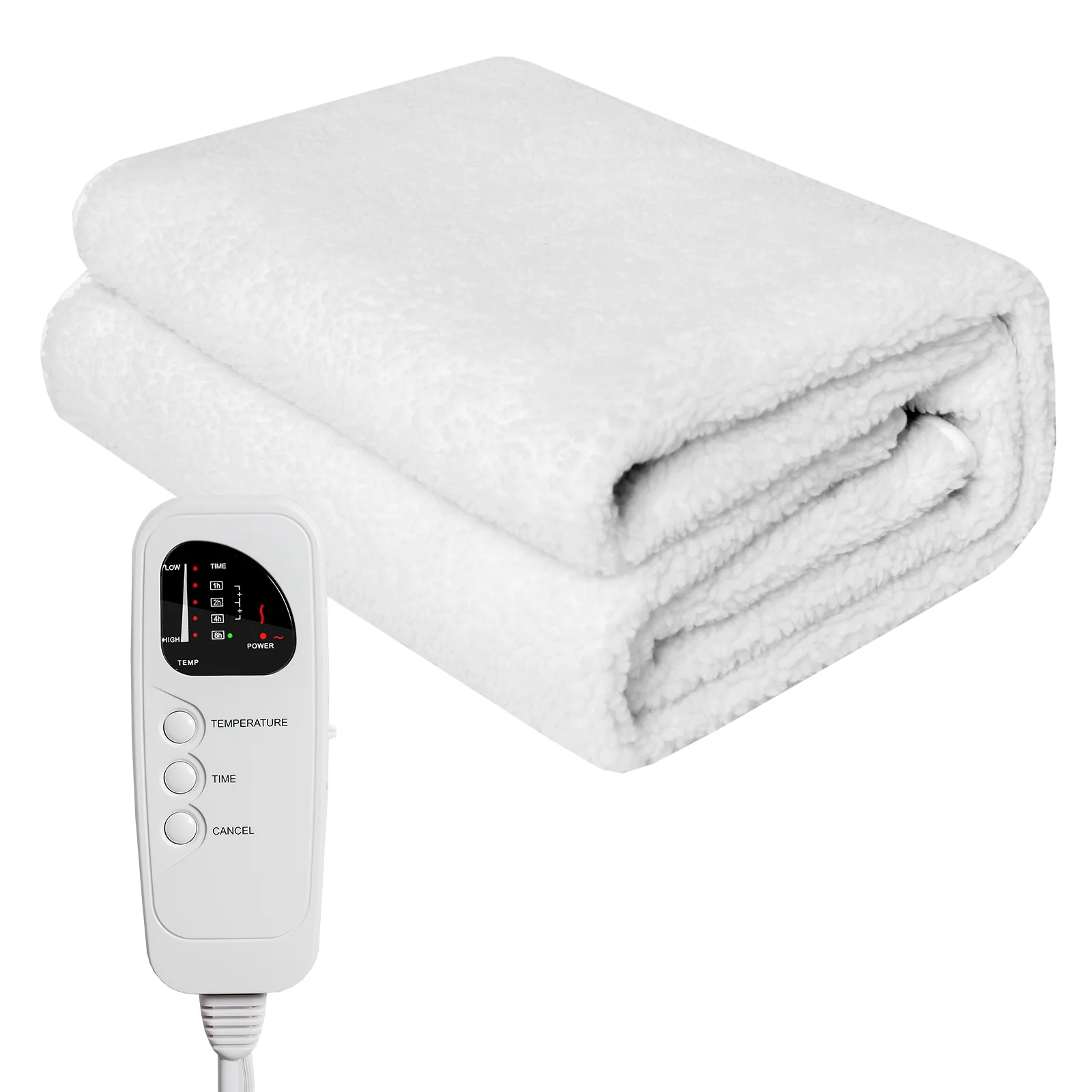 71 x 31 Inch Heating Pad, 5 Heat Settings, White - Image 4