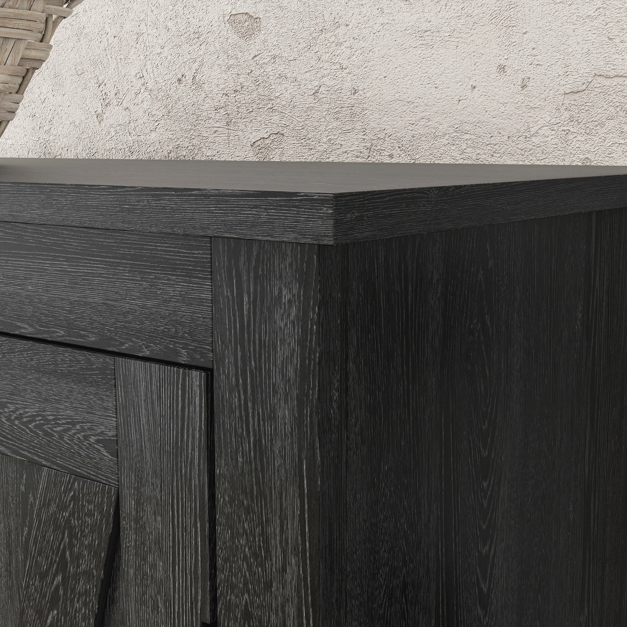 72" Freestanding Storage Cabinet, Kitchen Pantry with Doors, Shelves, Black - Image 9