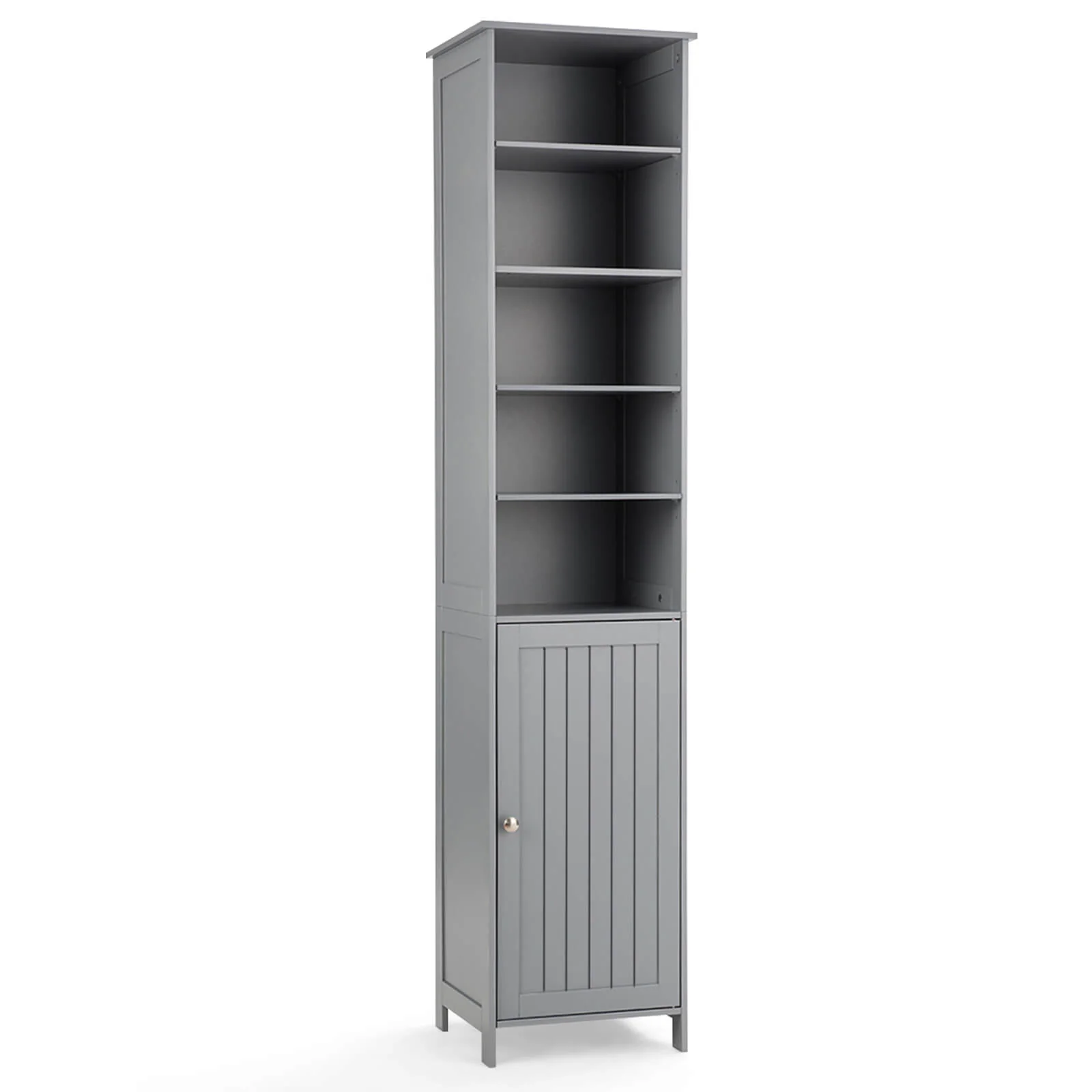 72 Inches Tall Floor Bathroom Storage Cabinet, Gray