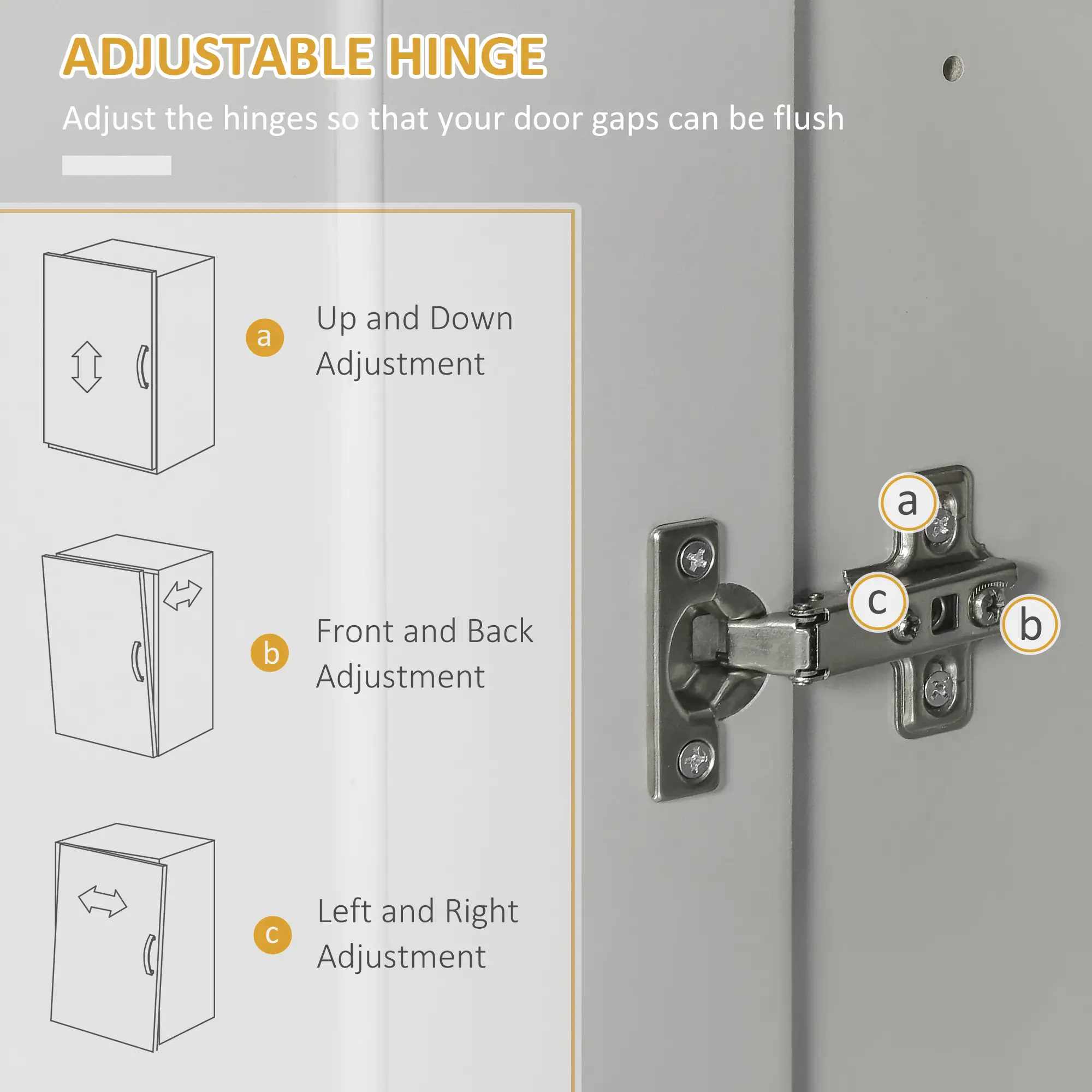72" Storage Cabinet, Kitchen Pantry with 4 Doors, Drawer, 3 Shelves, Grey - Image 7