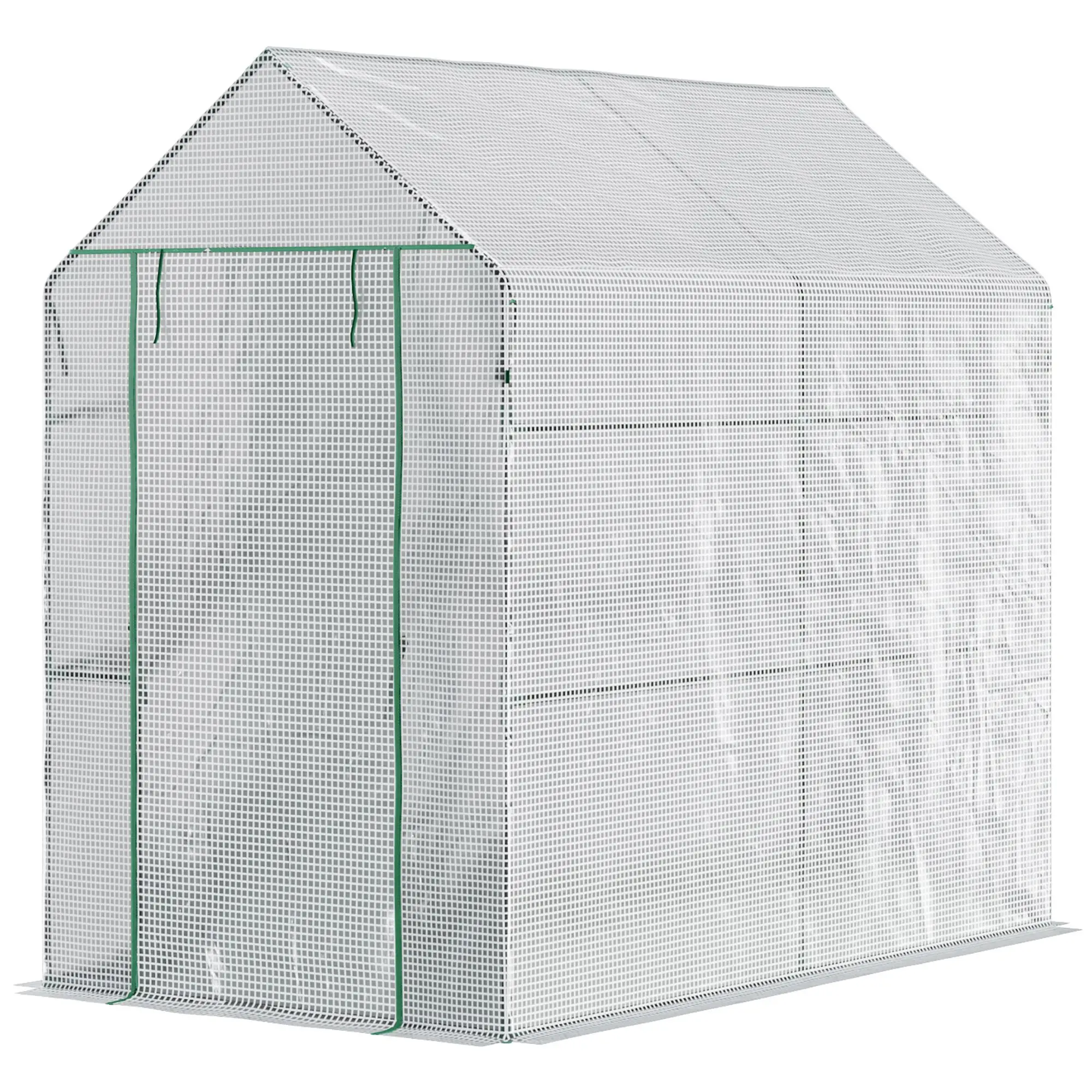 73" x 47" x 75" Walk-in Greenhouse, Portable Plant Growth House, White