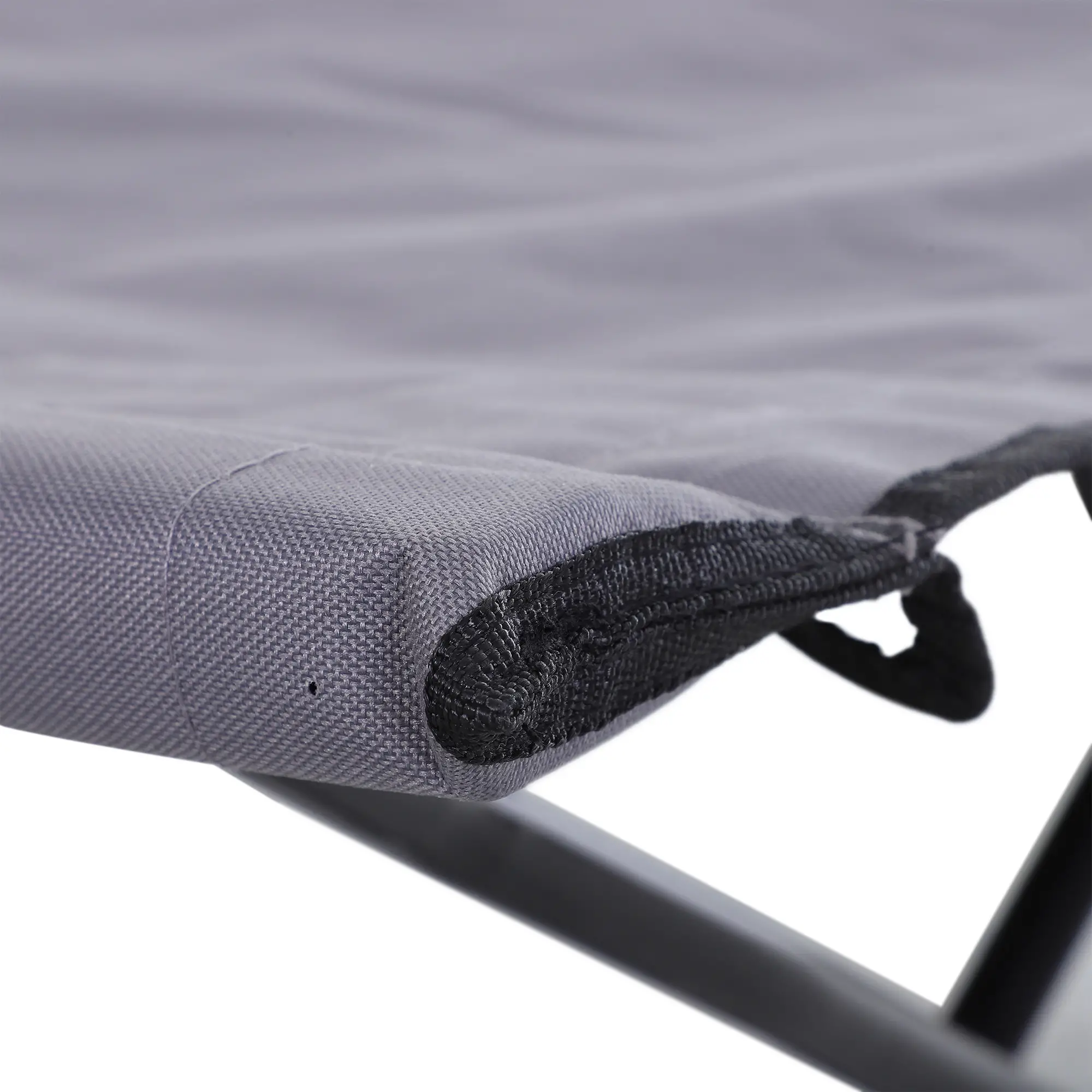 76" Two Person Folding Camping Cot, Portable Military Bed, Grey - Image 10