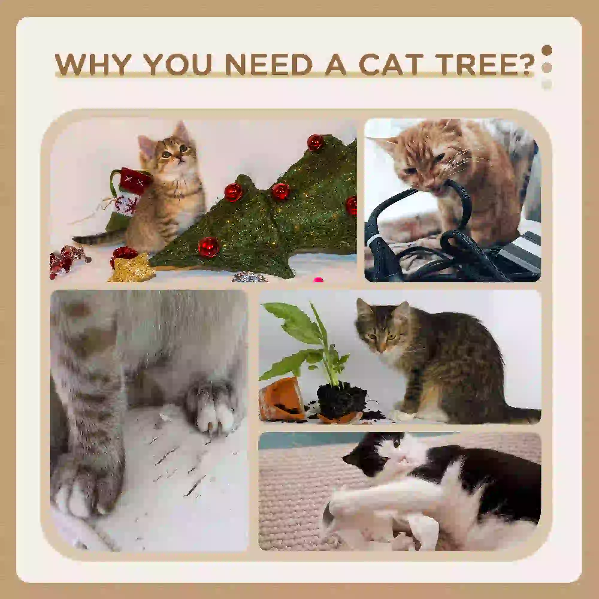 79 Cat Tree, Multi-Level with Two Condos, Scratching Posts, Hammocks, Dark Gray - Image 6