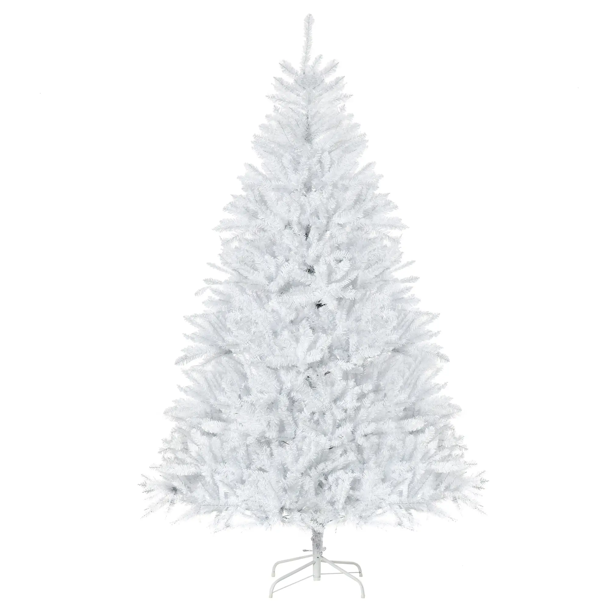 7FT Artificial Christmas Tree, Foldable Feet, Indoor, White - Image 11