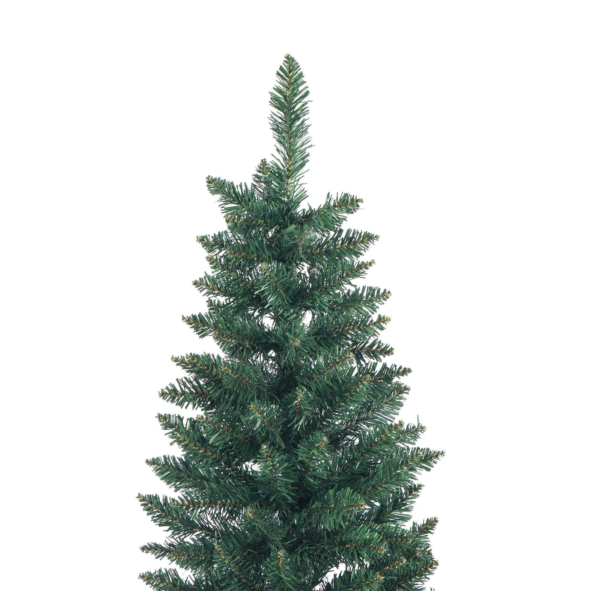 7ft Pencil Artificial Christmas Tree, 687 Branch Tips, Steel Base, Green - Image 9