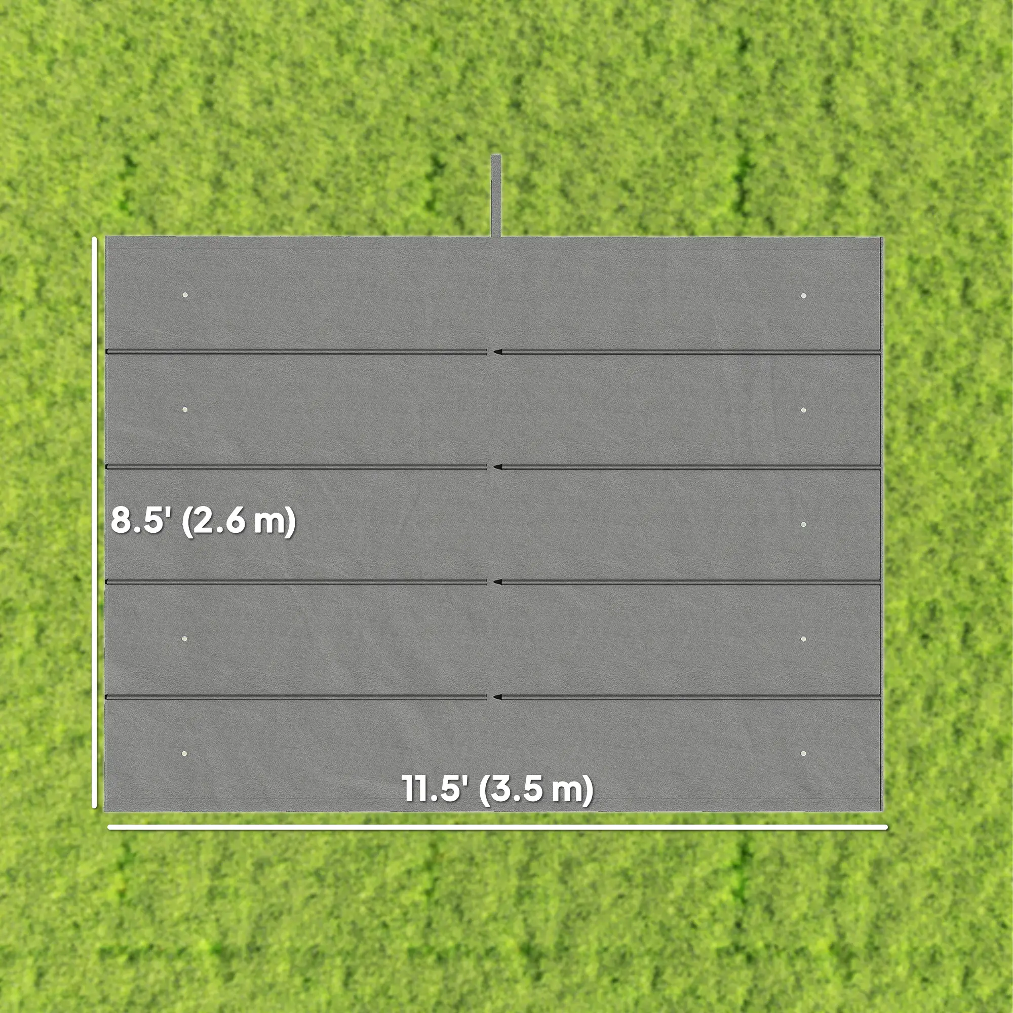 8.5' x 11.5' Pergola Canopy Replacement, Fit 10' x 13' Frame, Light Grey - Image 3