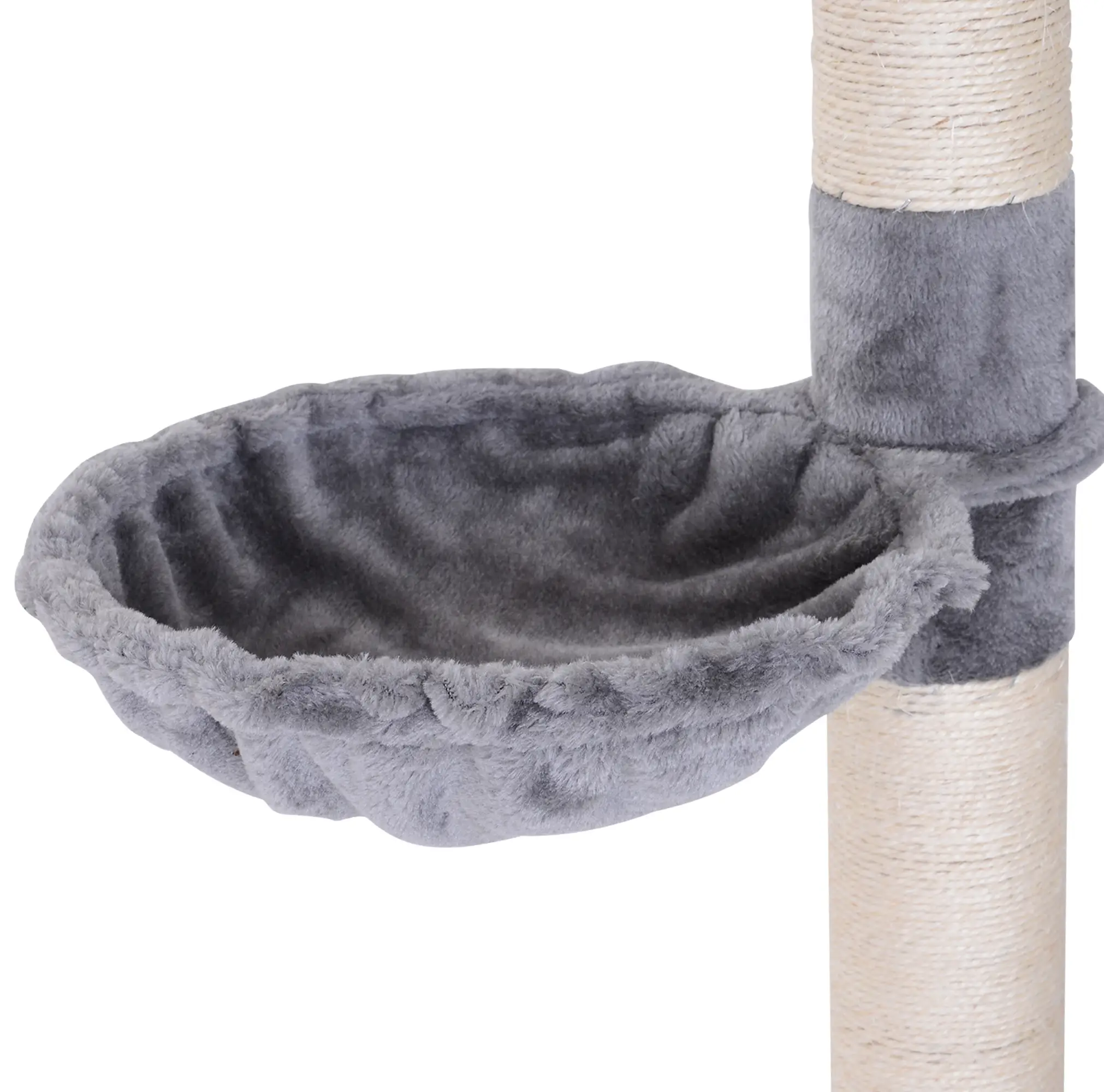 8.5ft Cat Climbing Tree, 5-Tier Activity Center, Scratching Post, Grey - Image 10