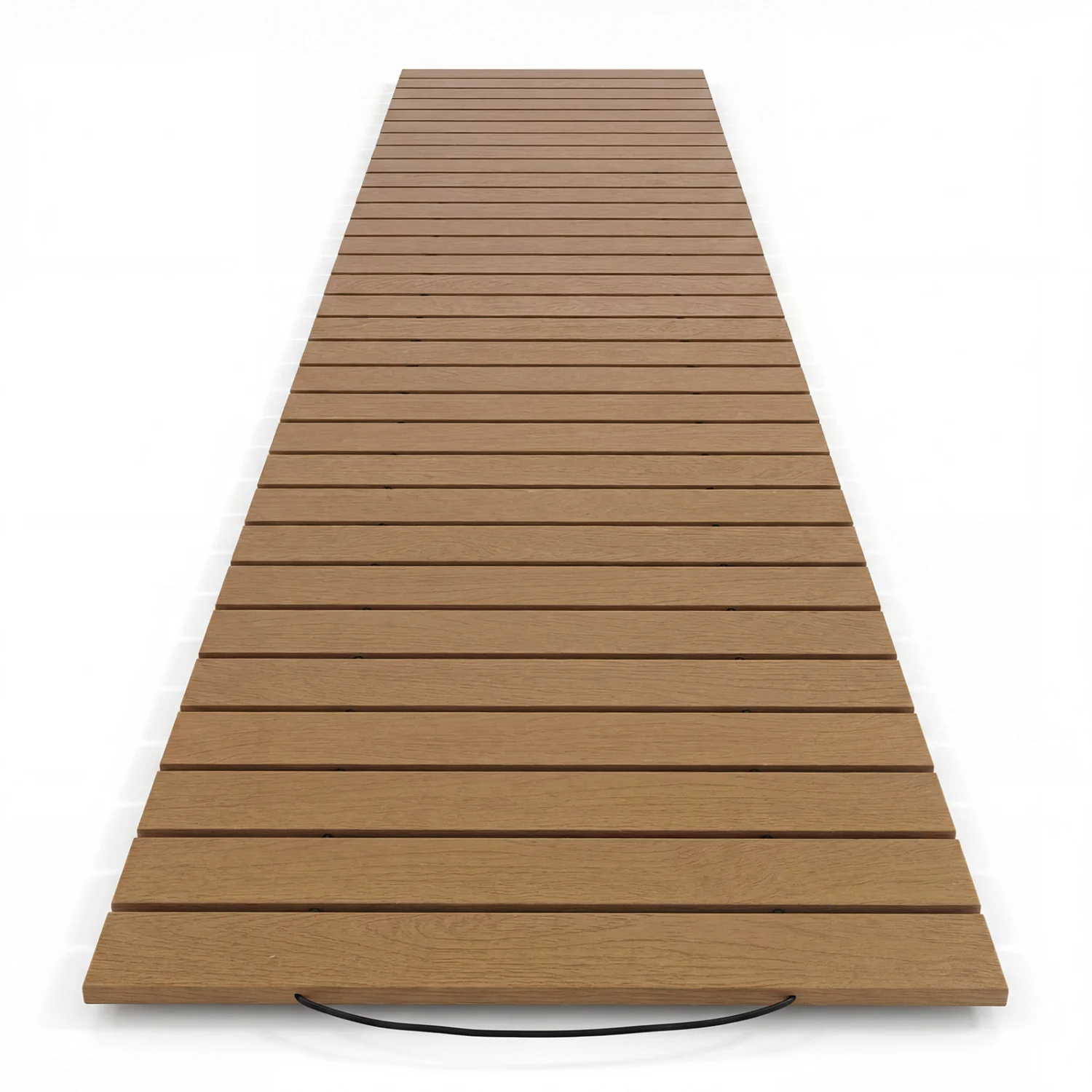 8 Ft Outdoor Pathway Roll-Out Patio Boardwalk, Brown - Image 4