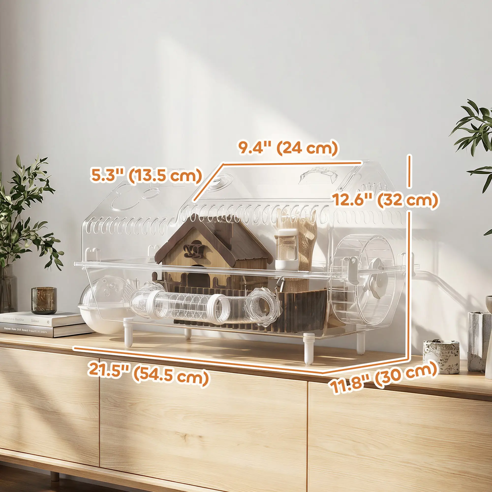 8 In 1 Hamster Cage With Accessories, 21.5" x 11.8" x 12.6" - Image 3