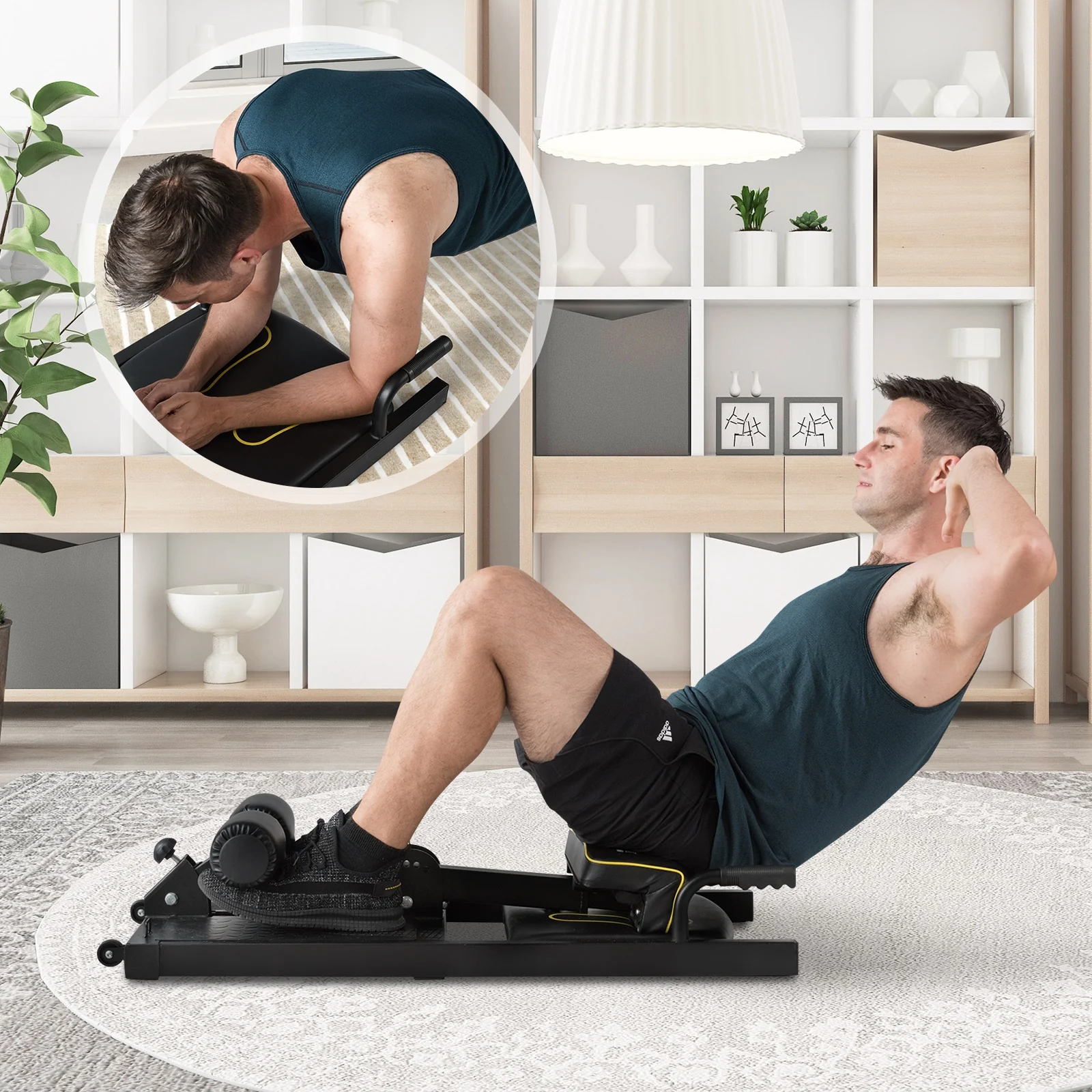8-In-1 Home Gym Multifunction Squat Fitness Machine, Black - Image 9