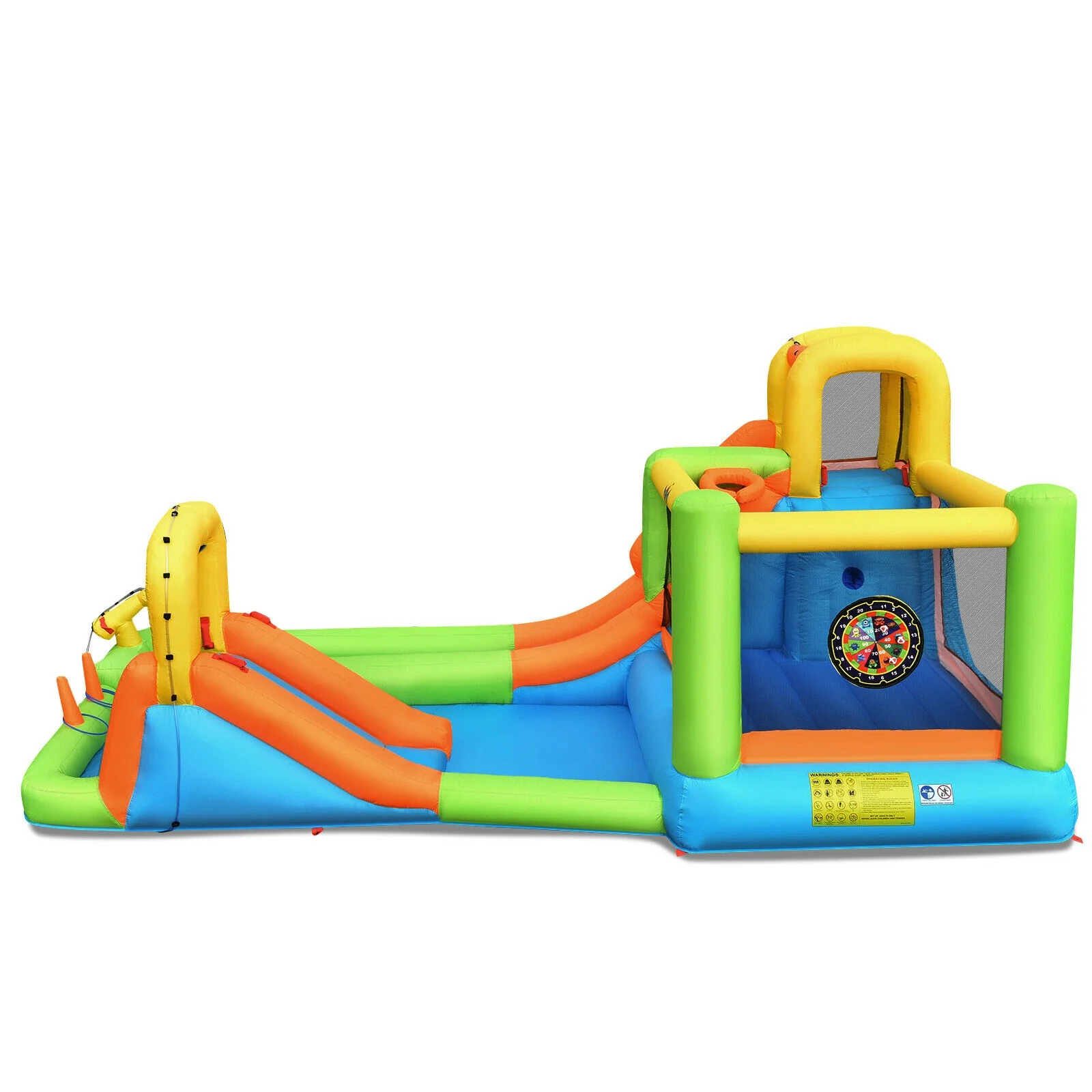 8 in 1 Inflatable Water Slide Park Bounce House Without Blower - Image 10