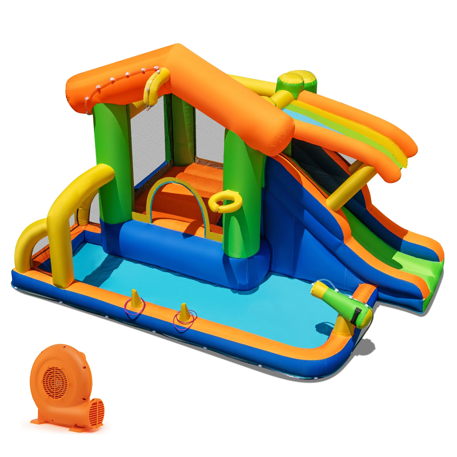 8-In-1 Jumping Castle With Slide, 520W Blower - Image 3