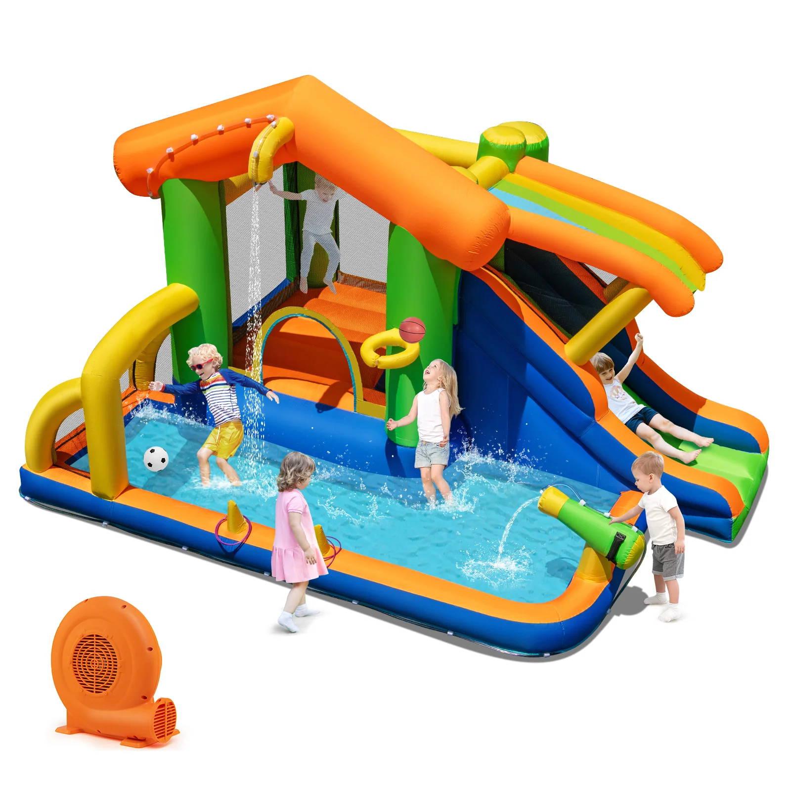 8-In-1 Jumping Castle With Slide, 520W Blower - Image 4