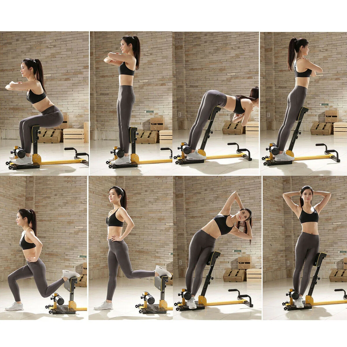 8-In-1 Multifunctional Home Gym Squat Fitness Equipment, Black - Image 10