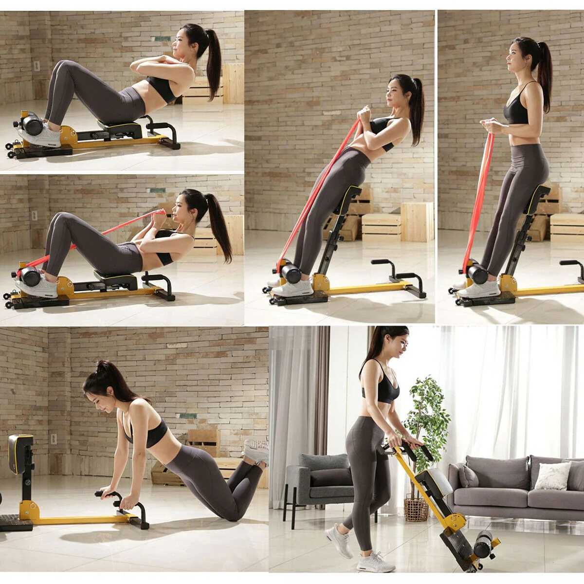 8-In-1 Multifunctional Home Gym Squat Fitness Equipment, Black - Image 9