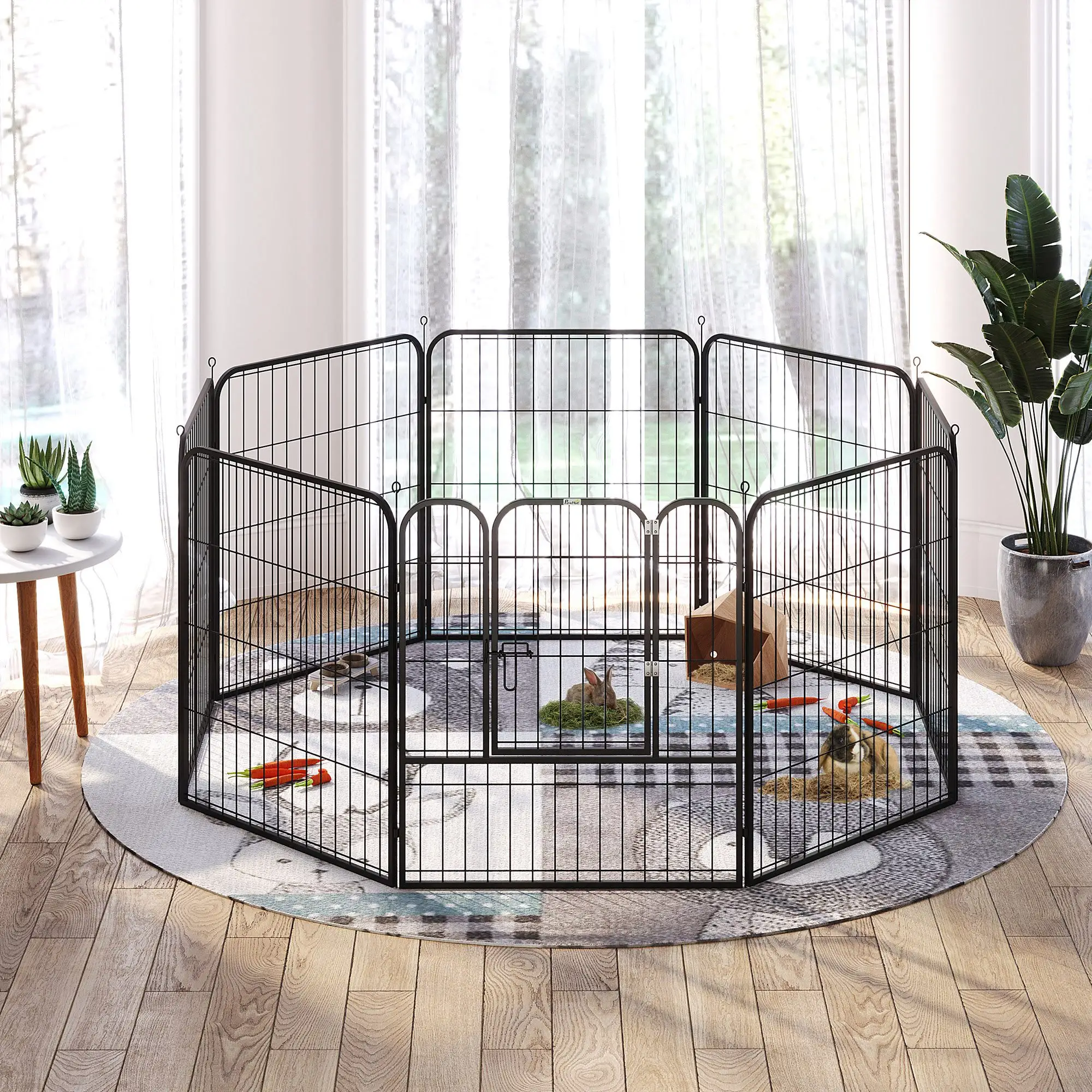 8 Panel Pet Playpen, Heavy-Duty Metal, Foldable, Indoor Outdoor, 31.5"H - Image 9