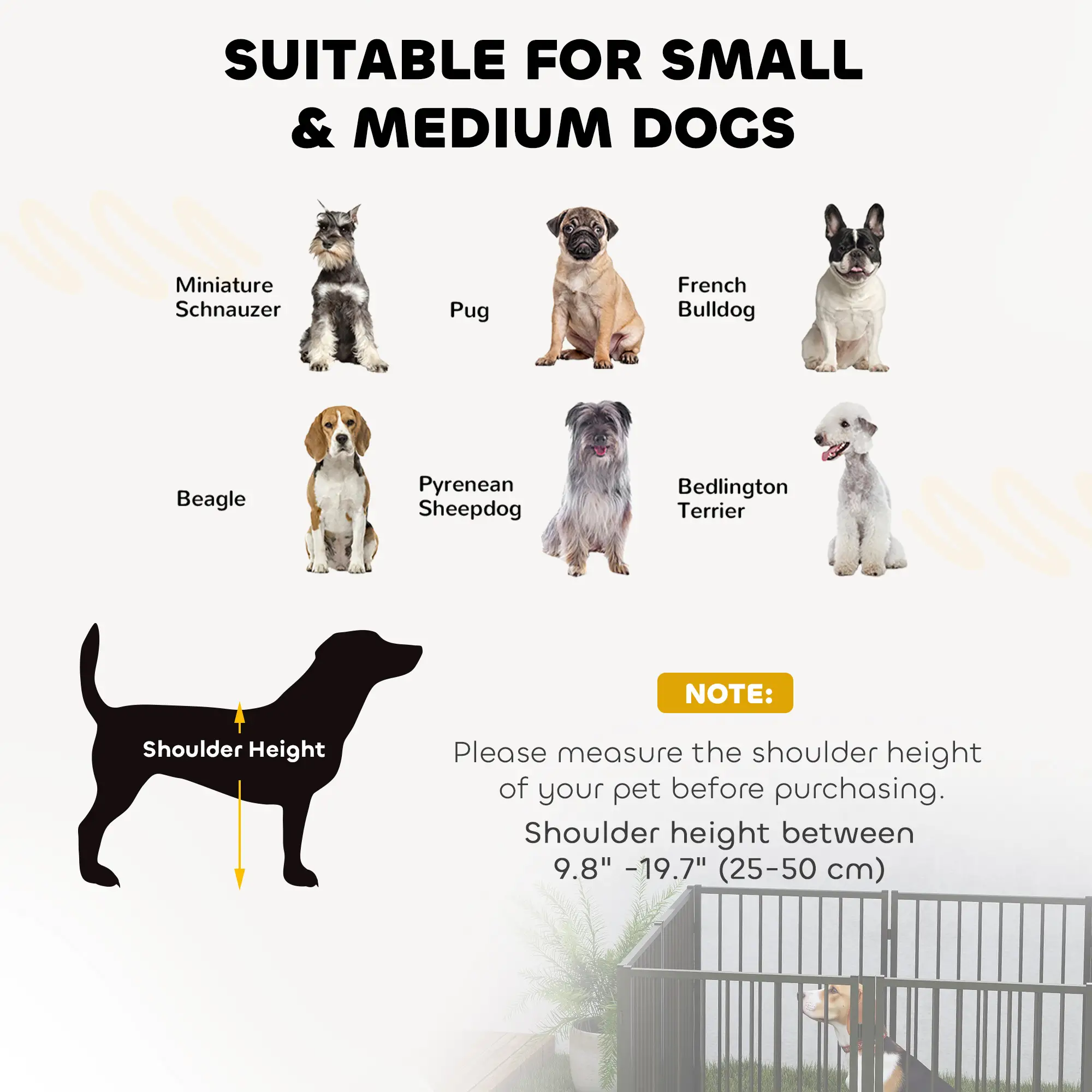 8 Panels Dog Playpen, Foldable Portable, Small Medium Dogs, 30"H - Image 10