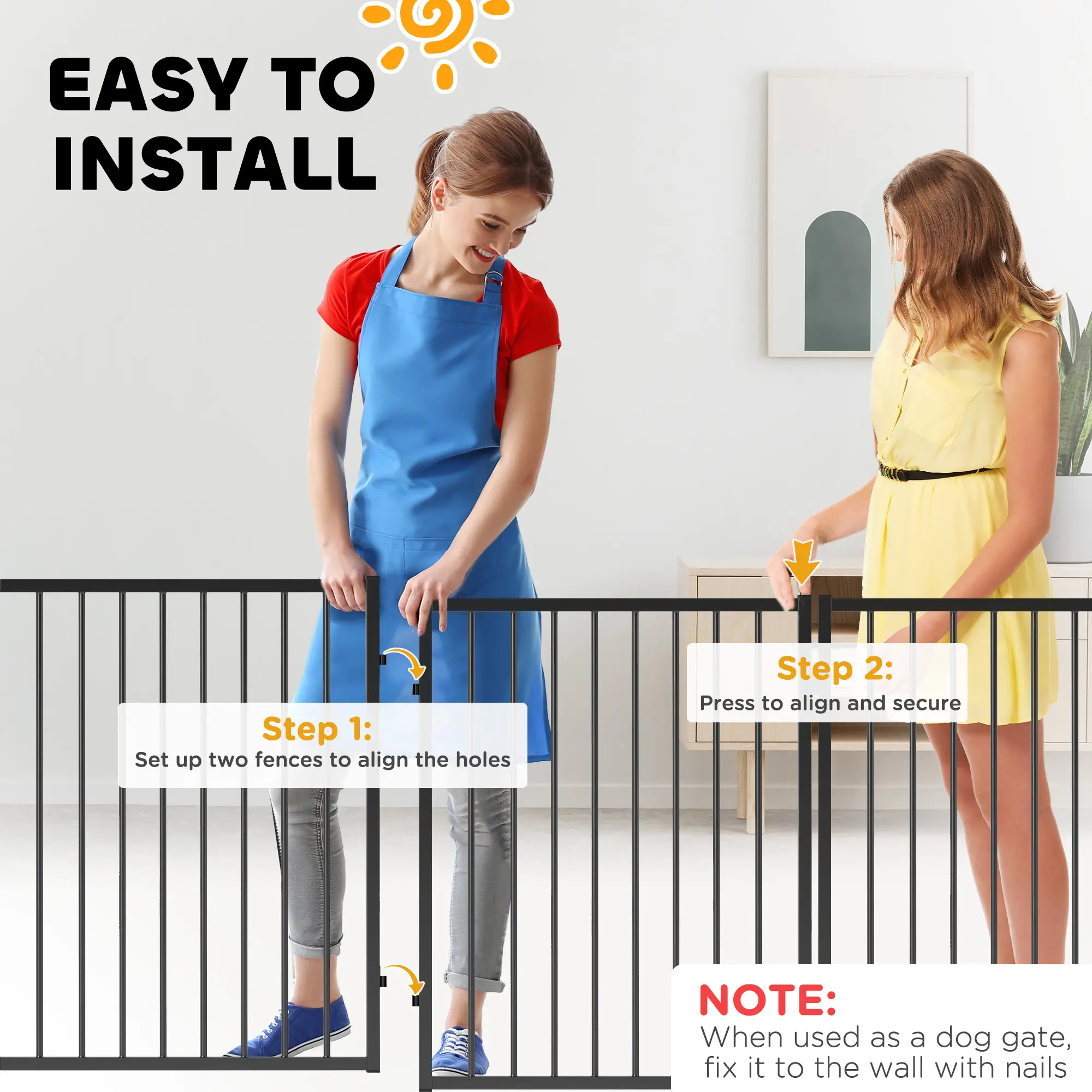 8 Panels Dog Playpen, Foldable Portable, Small Medium Dogs, 30"H - Image 7
