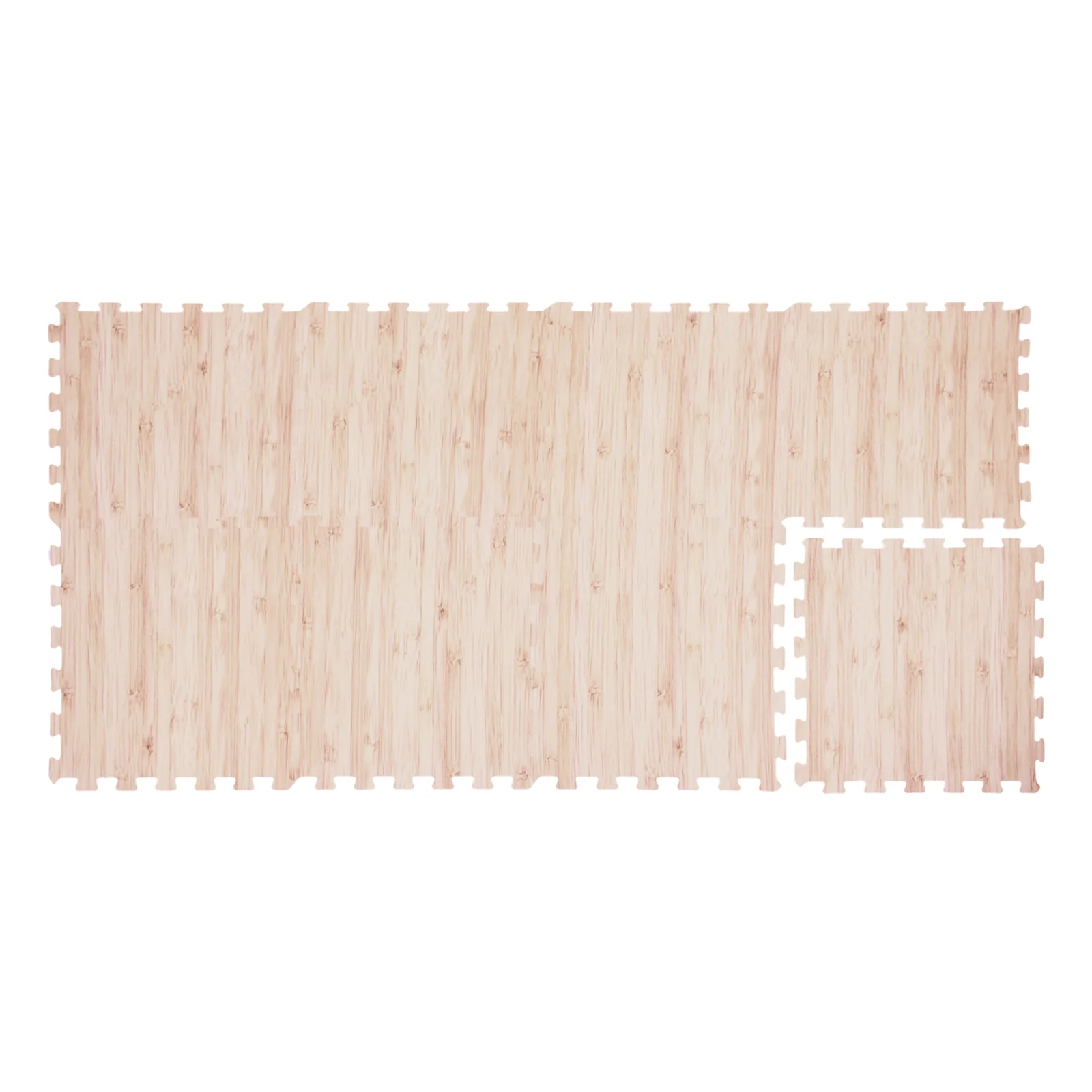 8 Pieces EVA Foam Floor Tiles with Wood Texture, Natural - Image 5