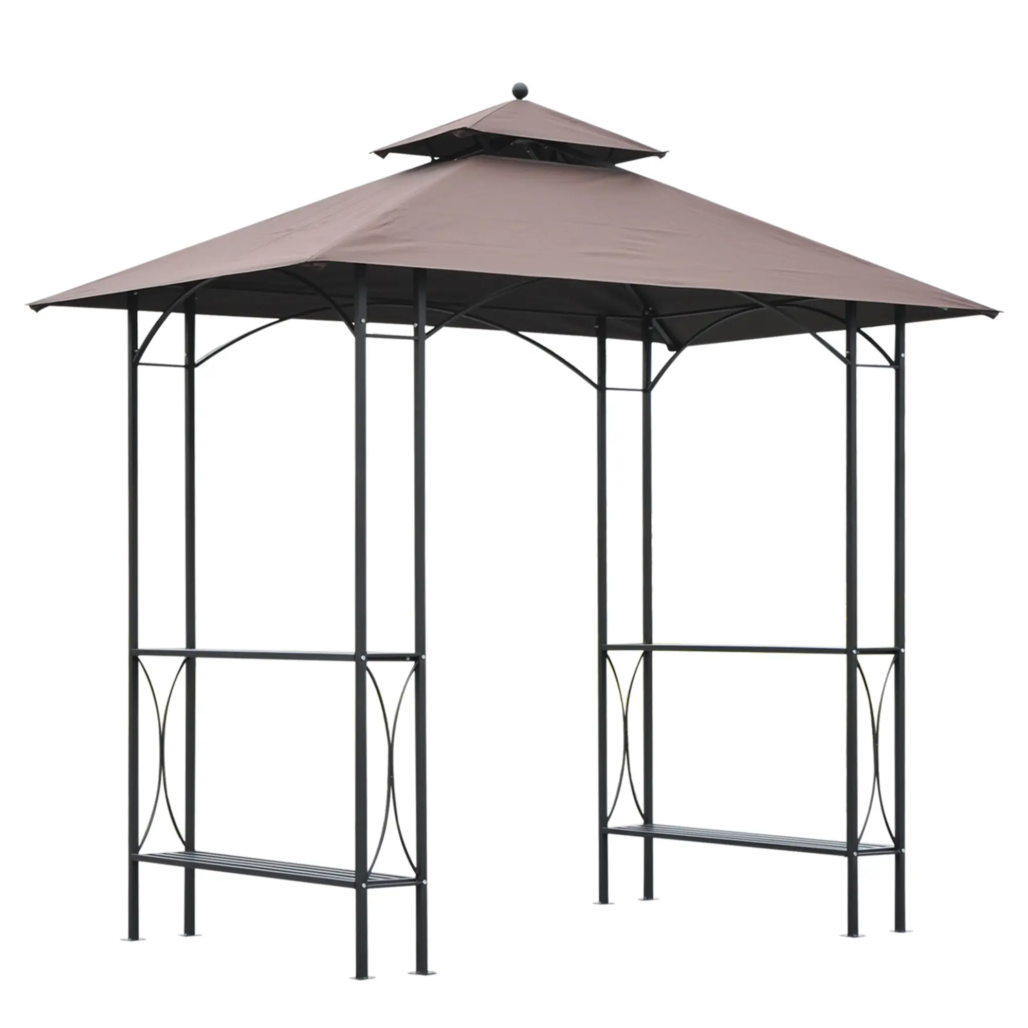 8' x 5' Grill Gazebo, Double Tiered Tent Pavilion, Garden Sun Shade - Image 11