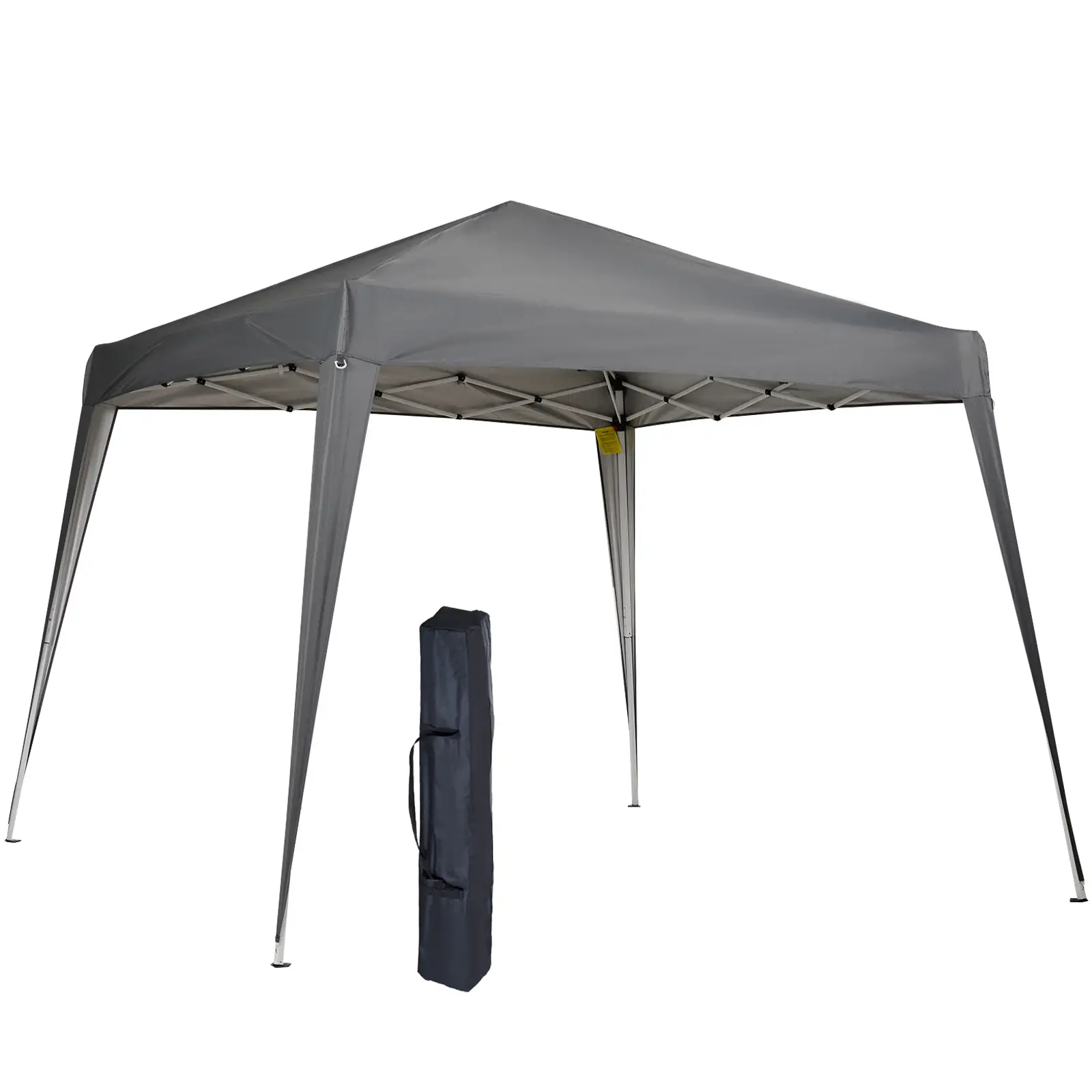 8' x 8' Pop Up Canopy, Outdoor Folding Tent, Portable with Bag, Grey - Image 11