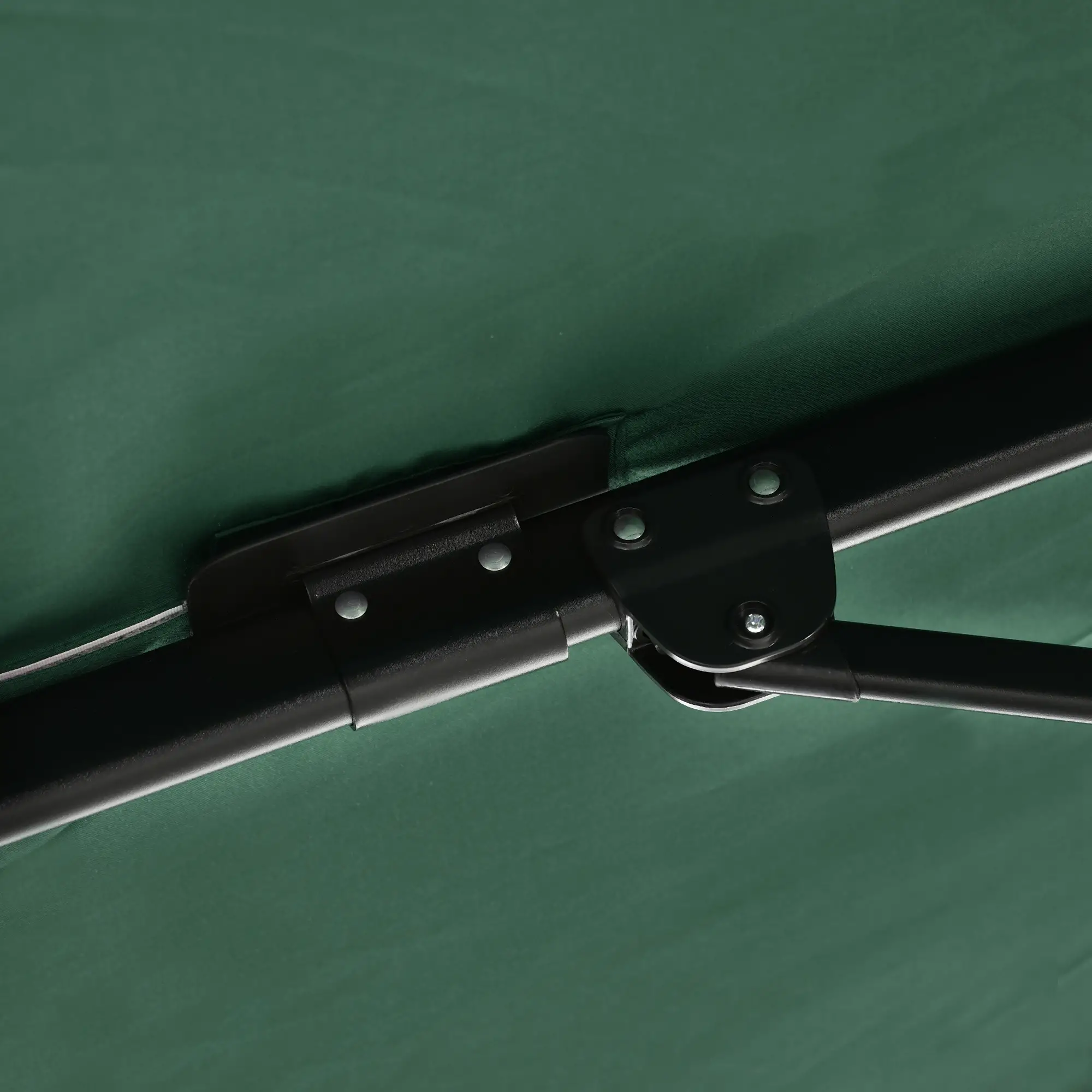 8' x 8' Square Cantilever Umbrella, 360° Rotation, Aluminum, Green - Image 9