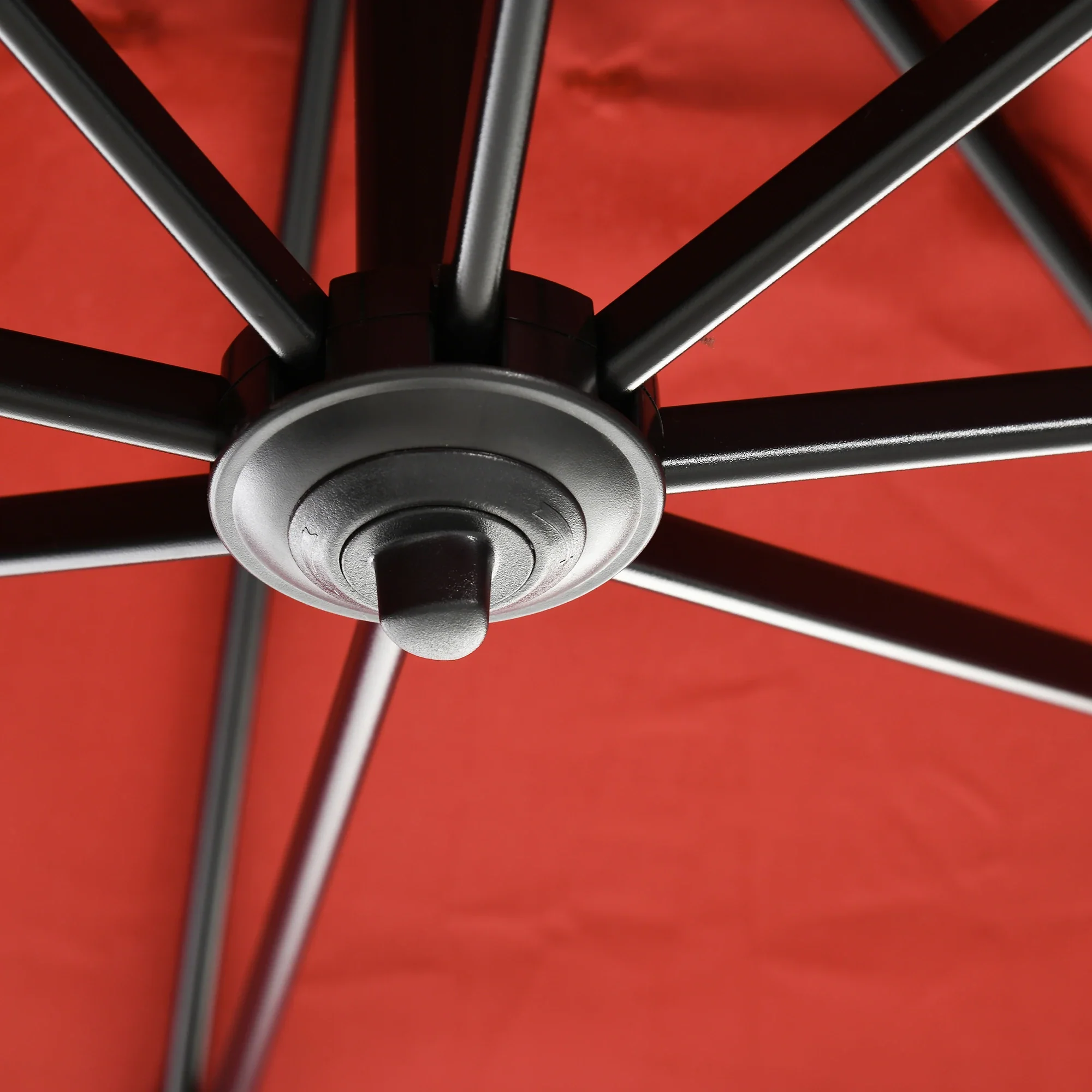 8' x 8' Square Patio Umbrella, 360° Rotation, Aluminum Cantilever, Wine Red - Image 10