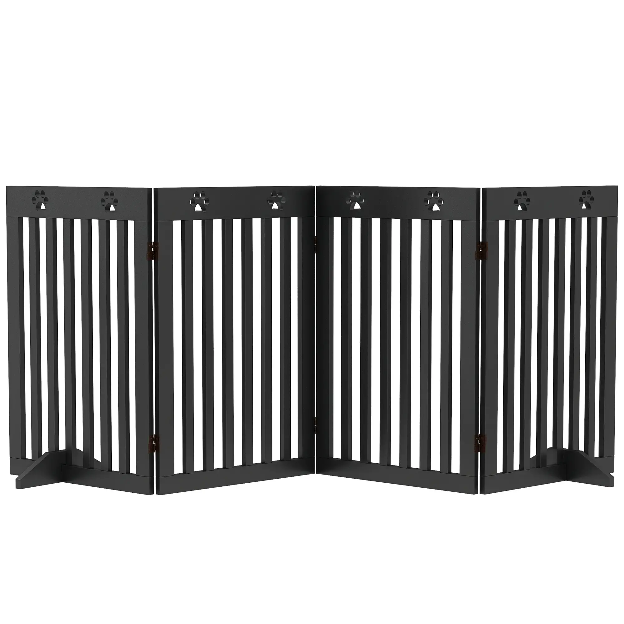 80 Extra Wide Pet Gate With Support Feet, Black - Image 11