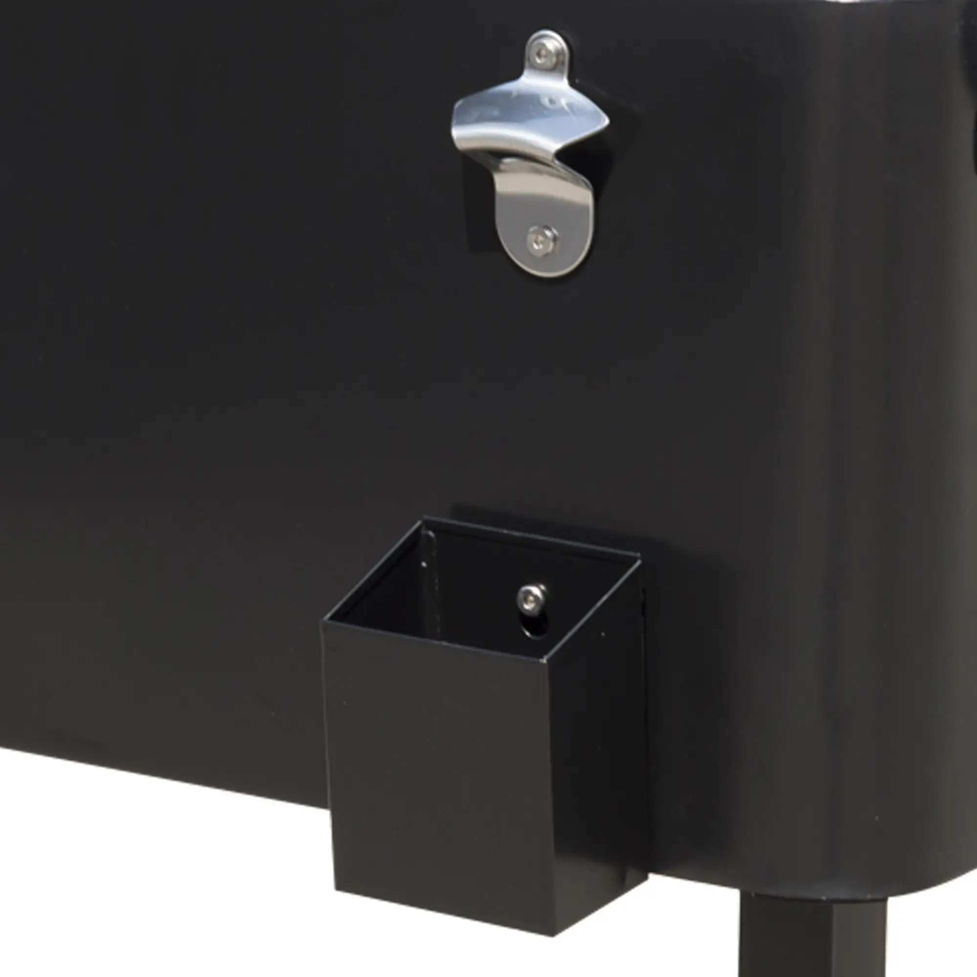 80 Quart Rolling Cooler Cart, Portable Ice Beverage Bin, Outdoor Party, Black - Image 10