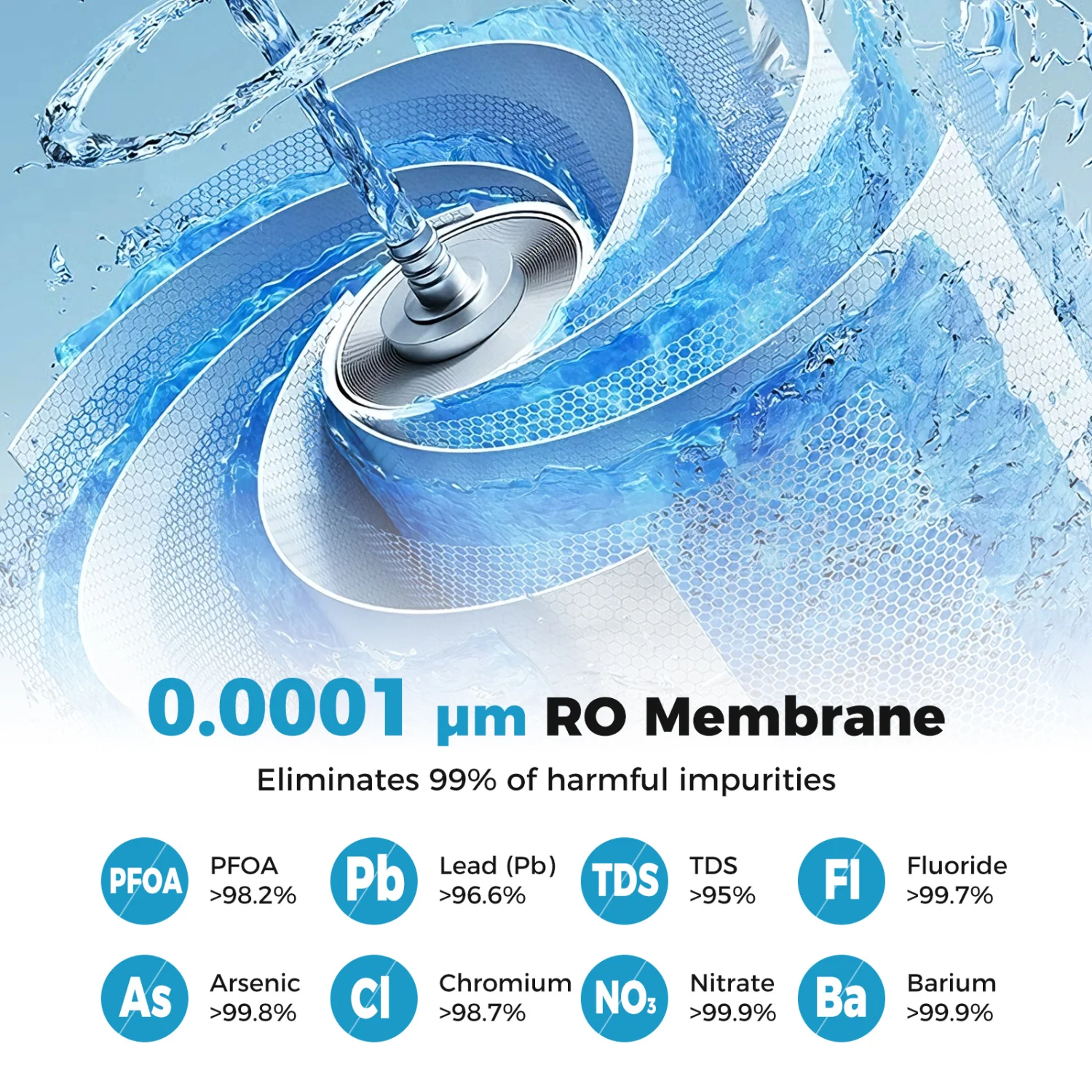 800 GPD Alkaline PH+ Reverse Osmosis Water Filter, Black - Image 7