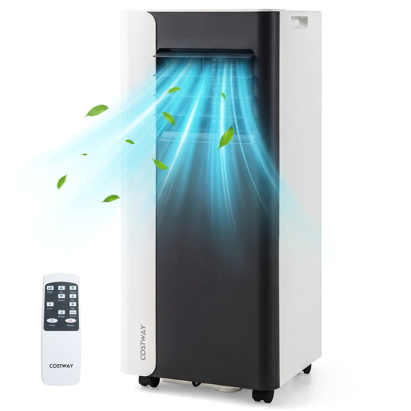 8000 BTU 3 In 1 Portable Air Conditioner, White, Black - Image 2