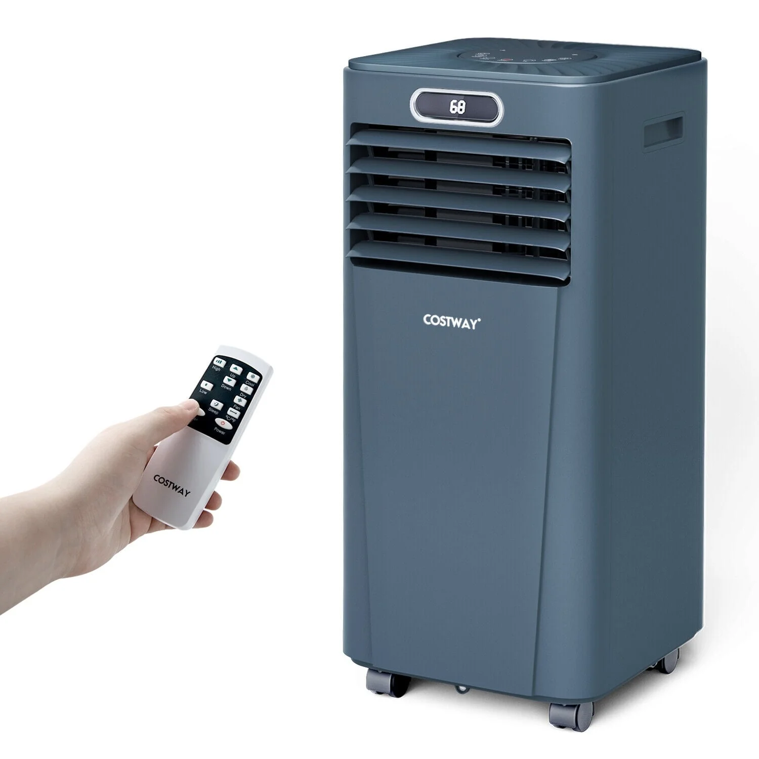 8000BTU 3-In-1 Portable Air Conditioner, Dark Blue - Image 5