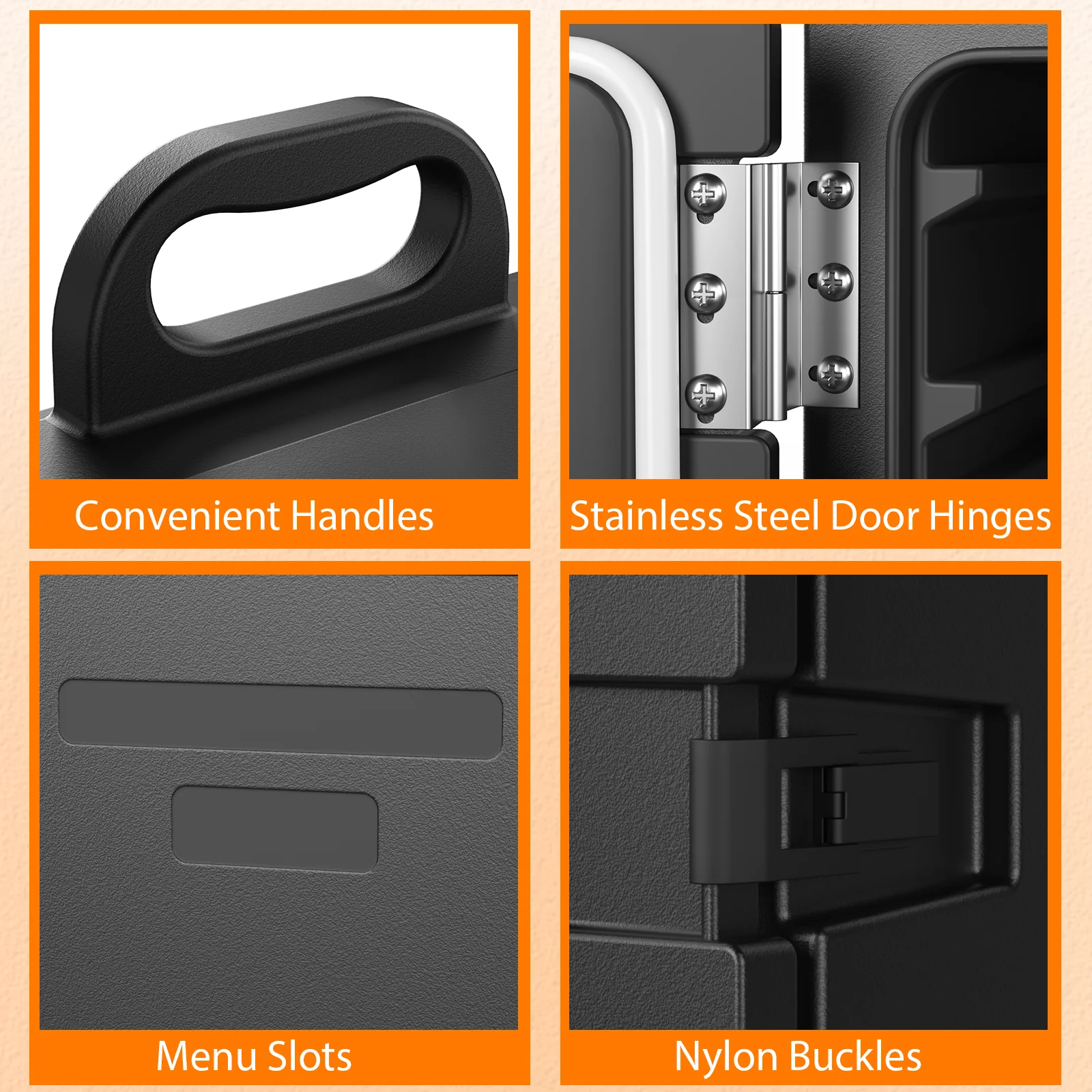 81 Quart End-Loading Insulated Food Pan Carrier, Black - Image 10