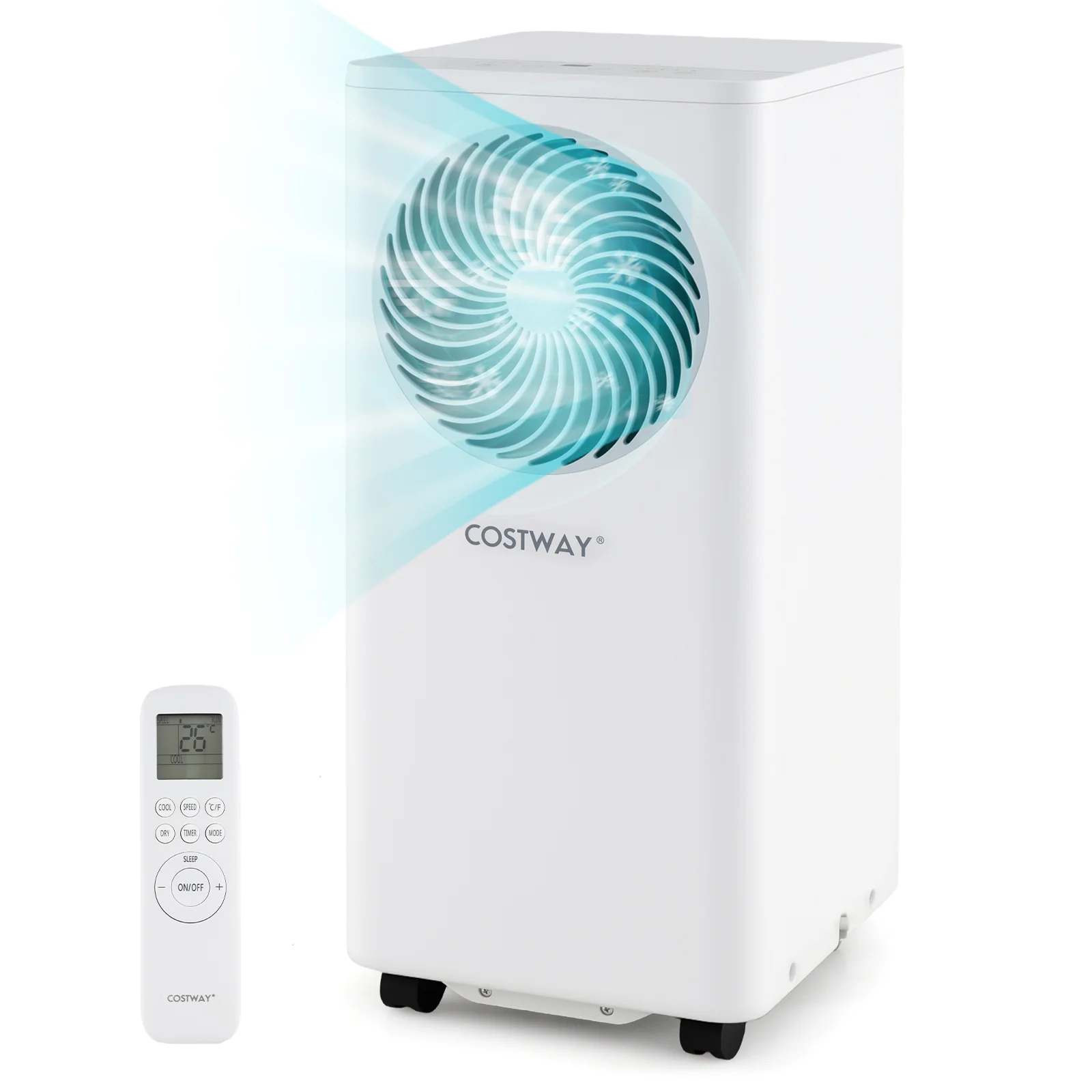 8200/10000 BTU Portable Air Conditioner, 3-in-1 AC Unit with Dehumidifier, White - Image 4