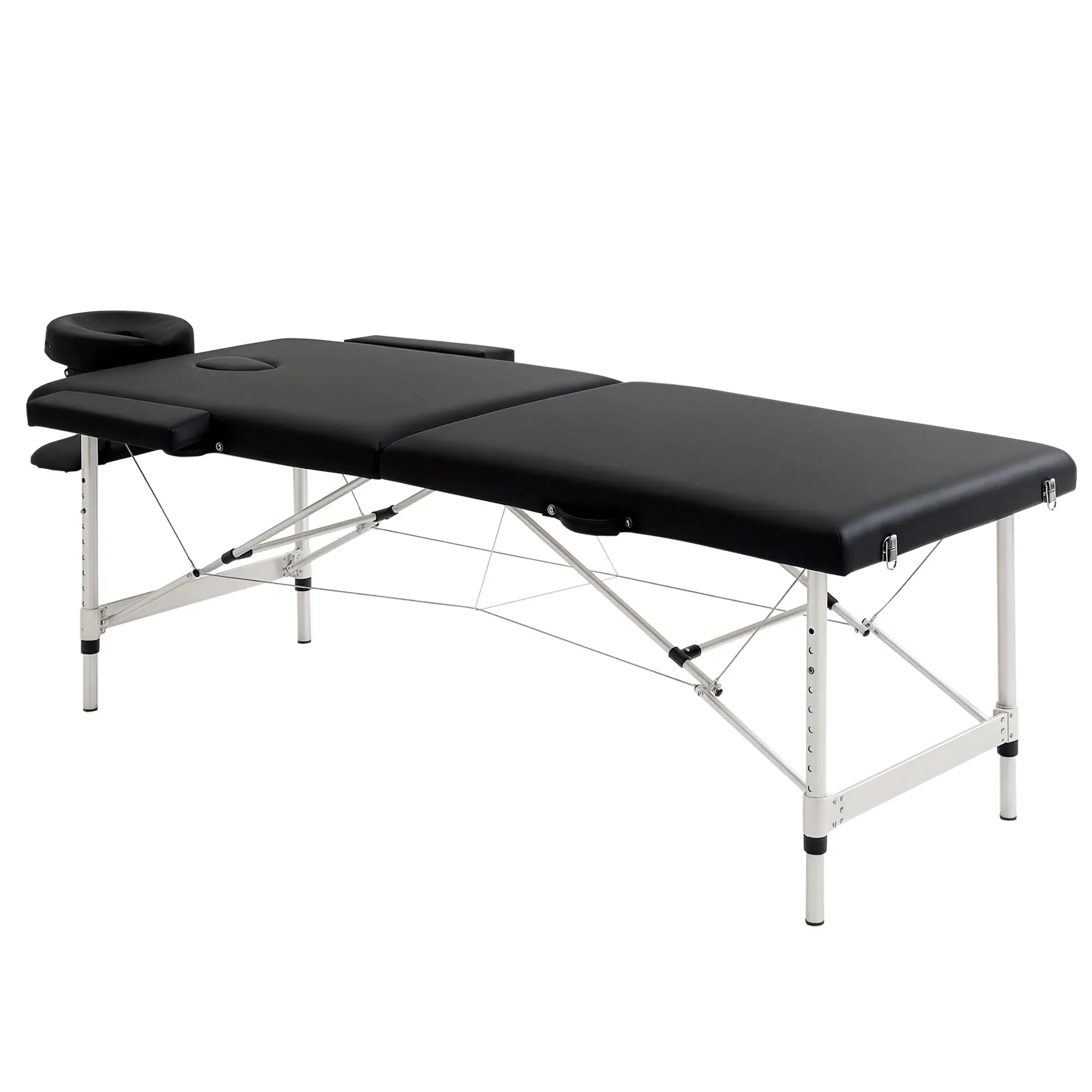 83 Foldable Massage Table, Salon SPA Facial Couch, Tattoo Bed, Black