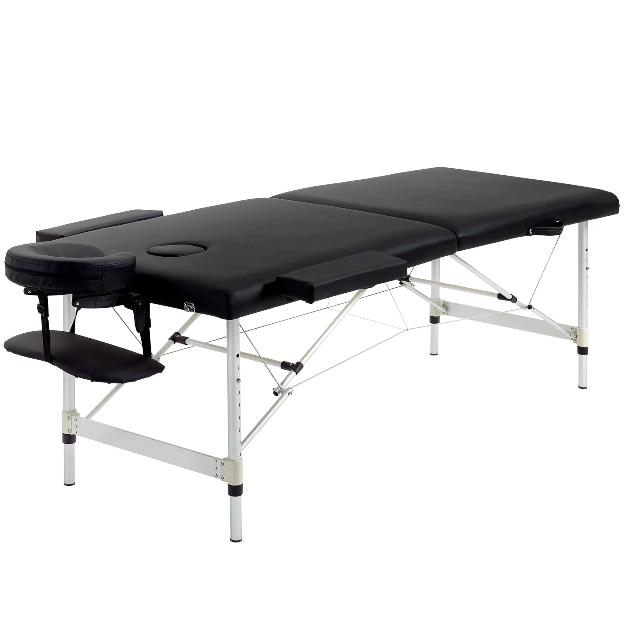 83 Foldable Massage Table, Salon SPA Facial Couch, Tattoo Bed, Black - Image 11