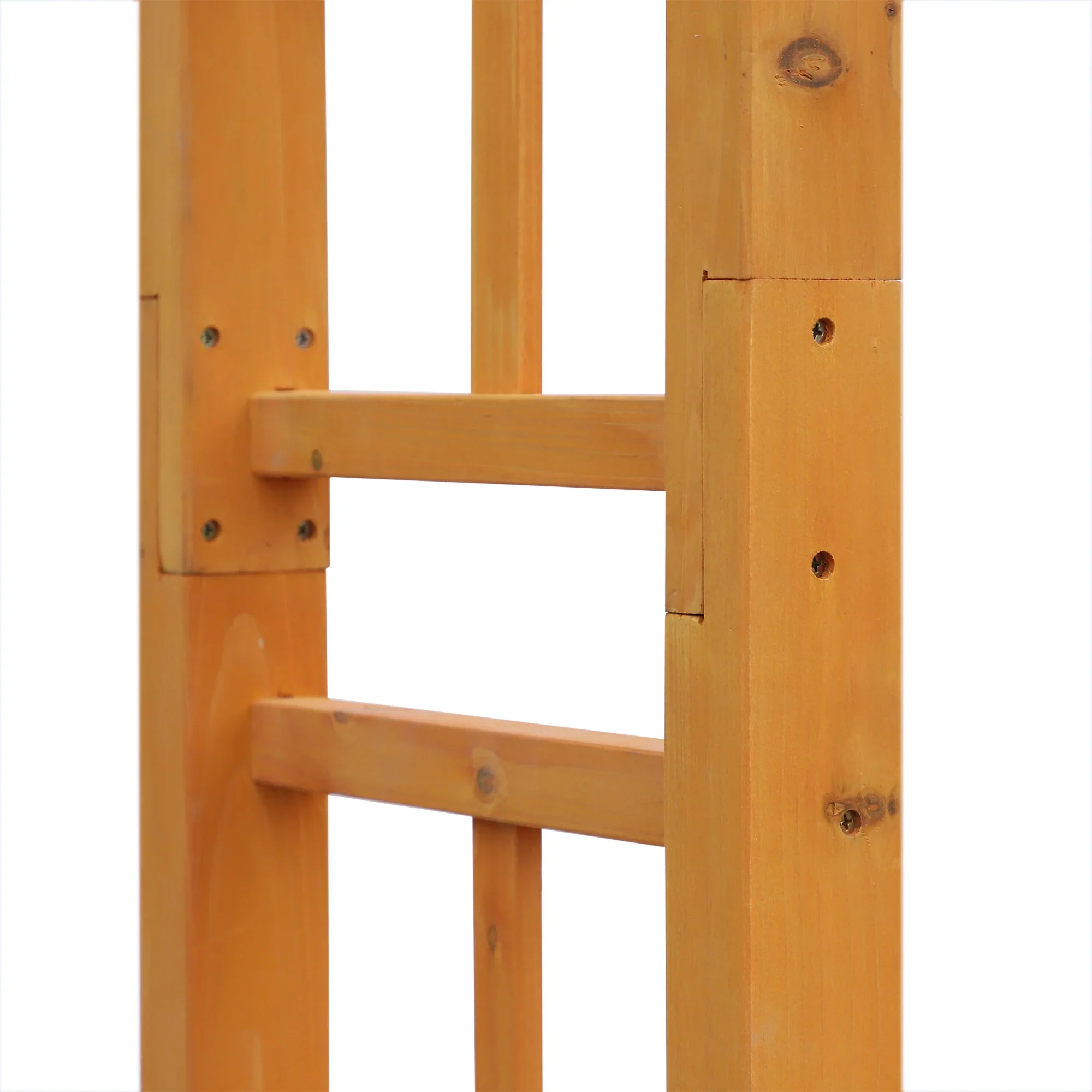 85" Wooden Garden Arbour, Arch Trellis for Climbing Vines, Orange - Image 8