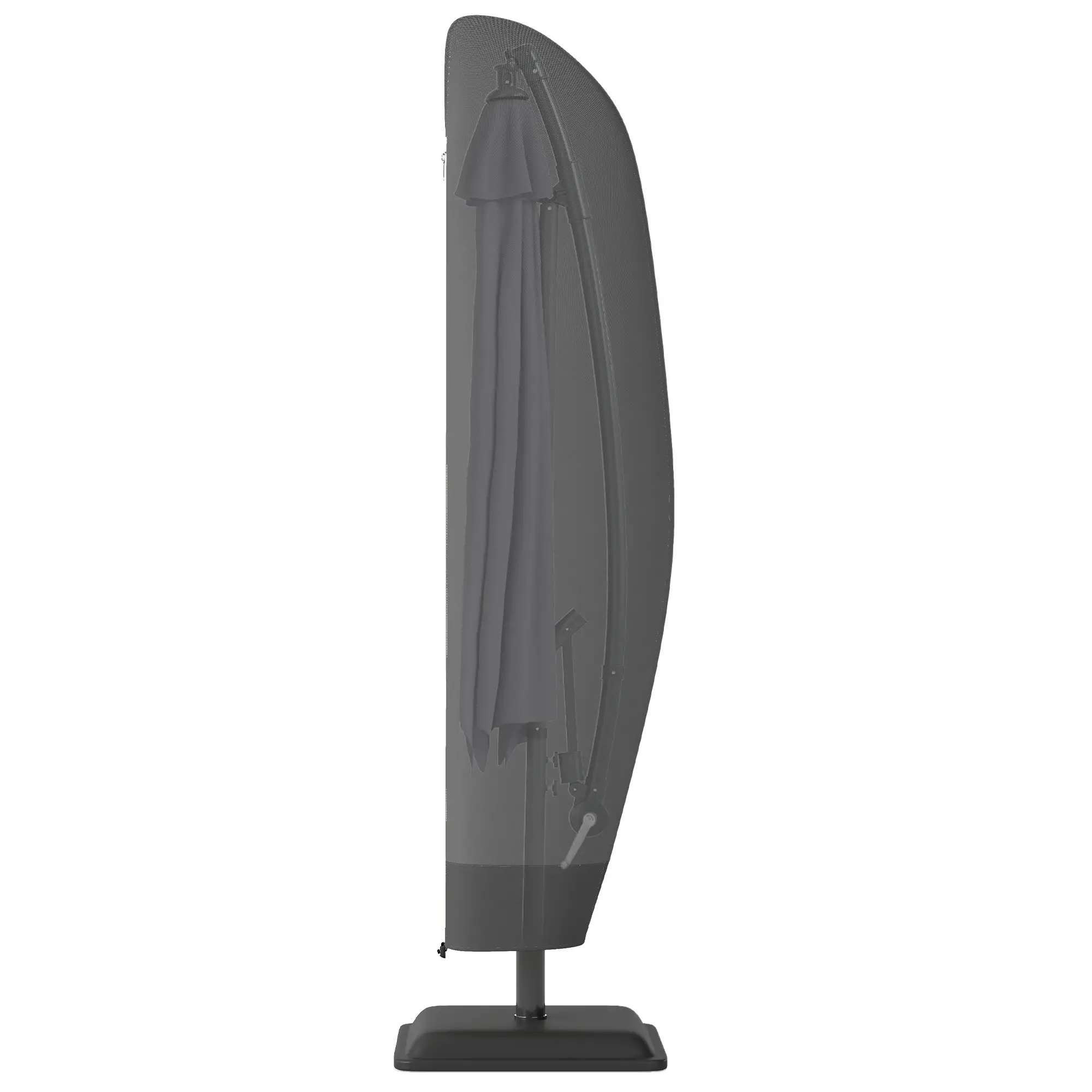 87-Inch Patio Umbrella Cover, 10ft to 13ft, Black