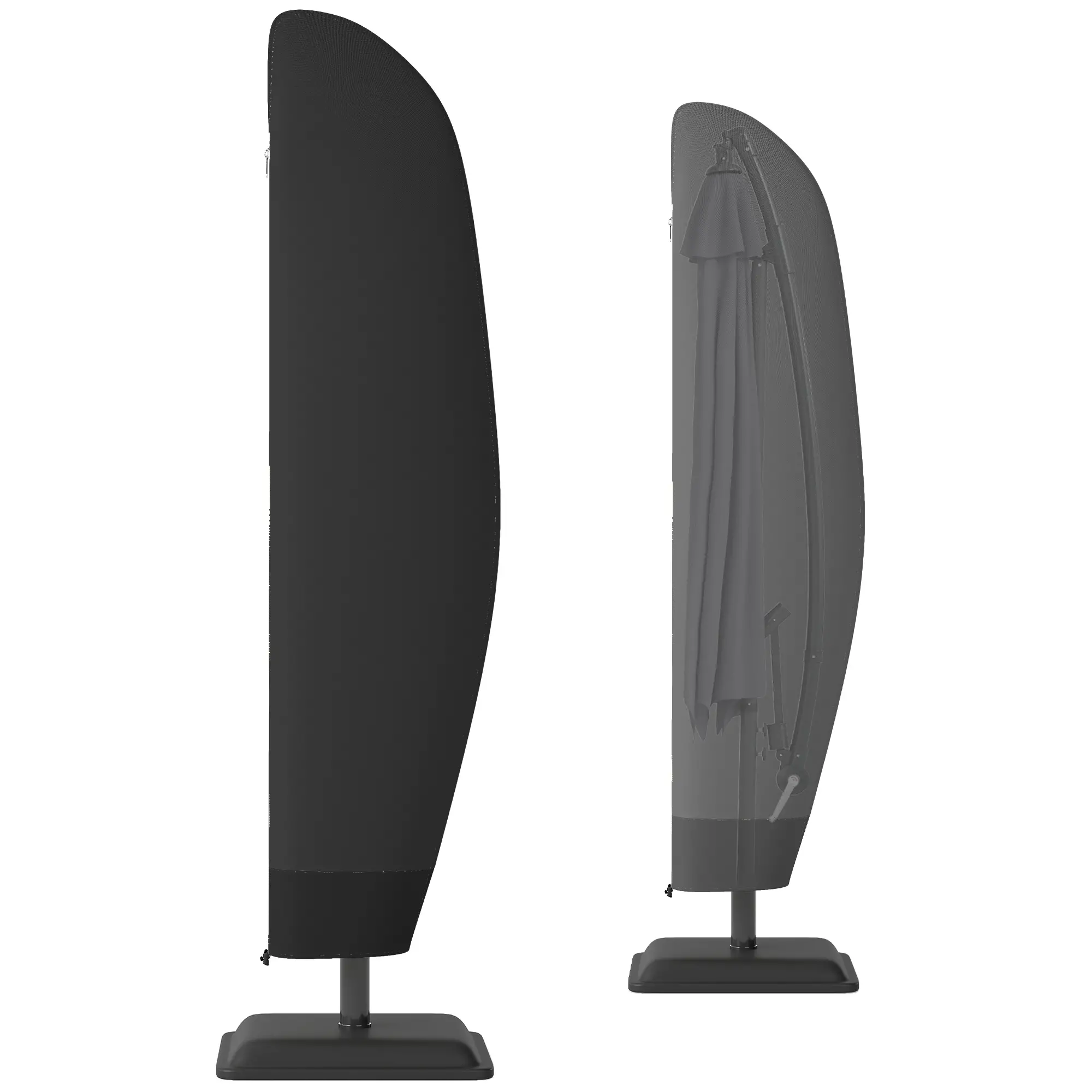 87-Inch Patio Umbrella Cover, 10ft to 13ft, Black - Image 11
