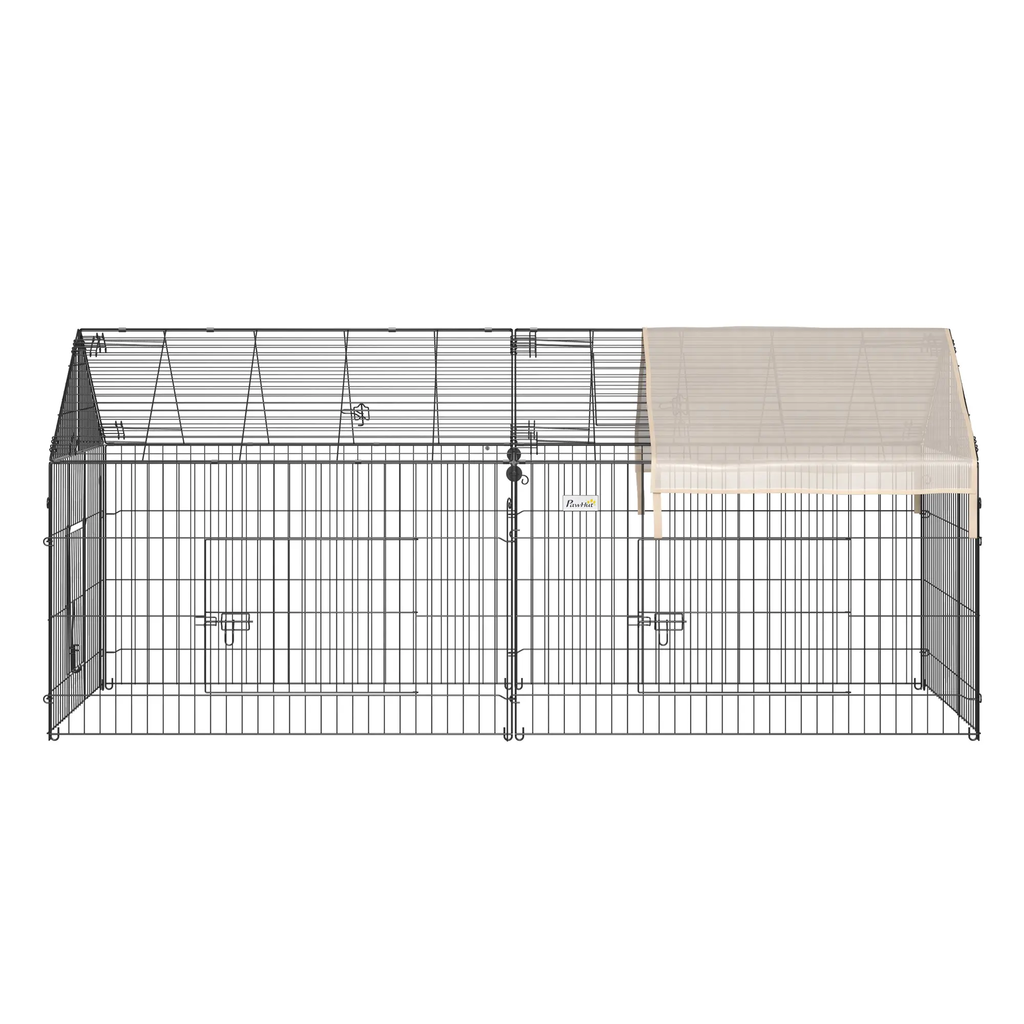 87x41x41-In Catio Rabbit Guinea Pig Cage, Small Animal Enclosure, Beige - Image 10