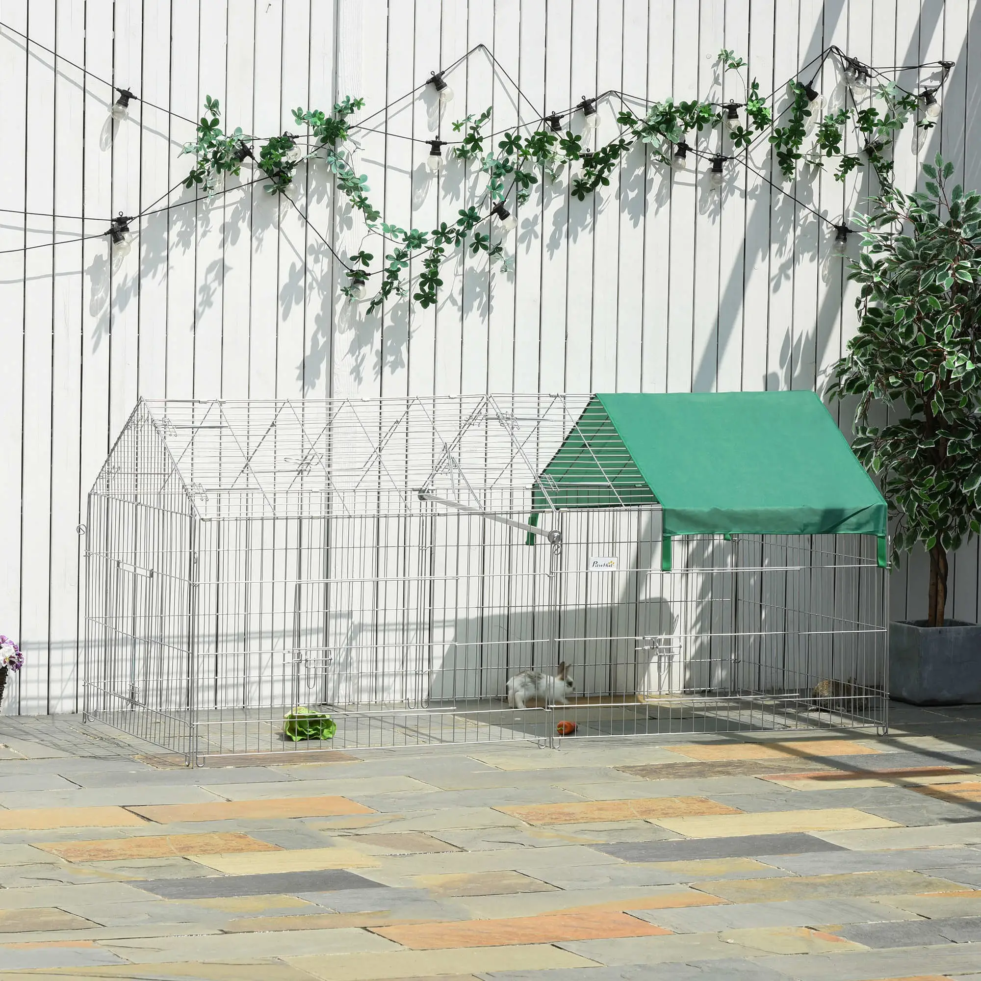 87x41x41-In Catio Rabbit Guinea Pig Cage, Small Animal Enclosure, Green - Image 8