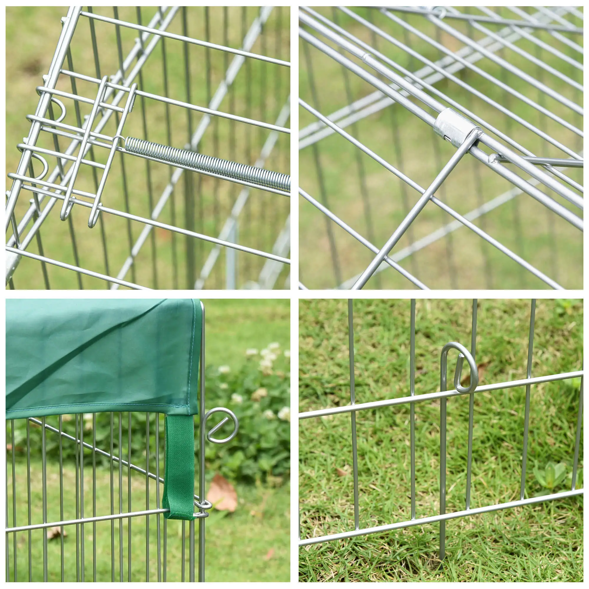 87x41x41-In Catio Rabbit Guinea Pig Cage, Small Animal Enclosure, Green - Image 9