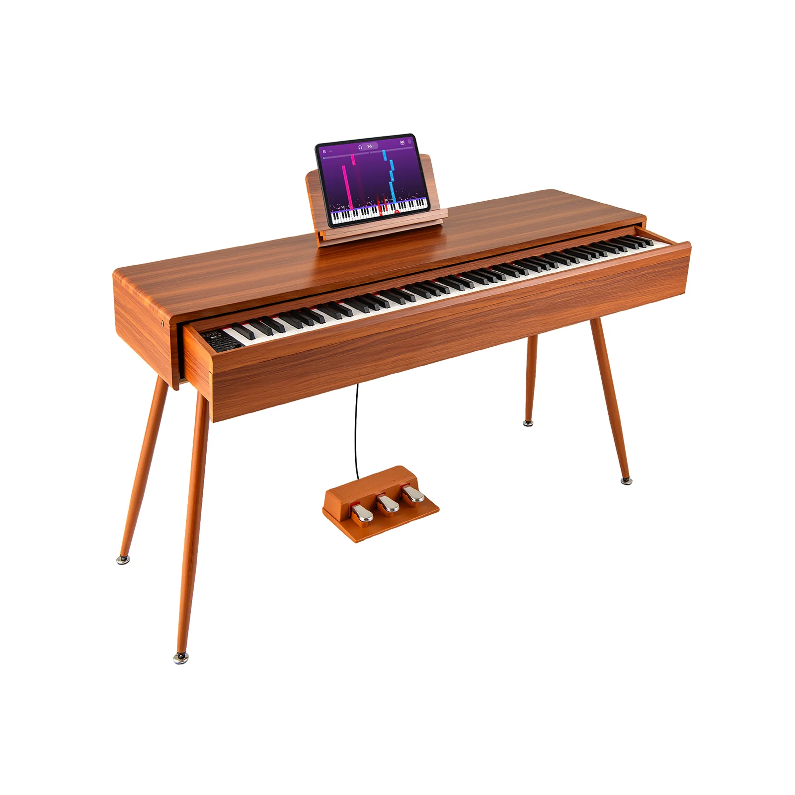 88-Key Graded Hammer Action Weighted Keyboard, Brown