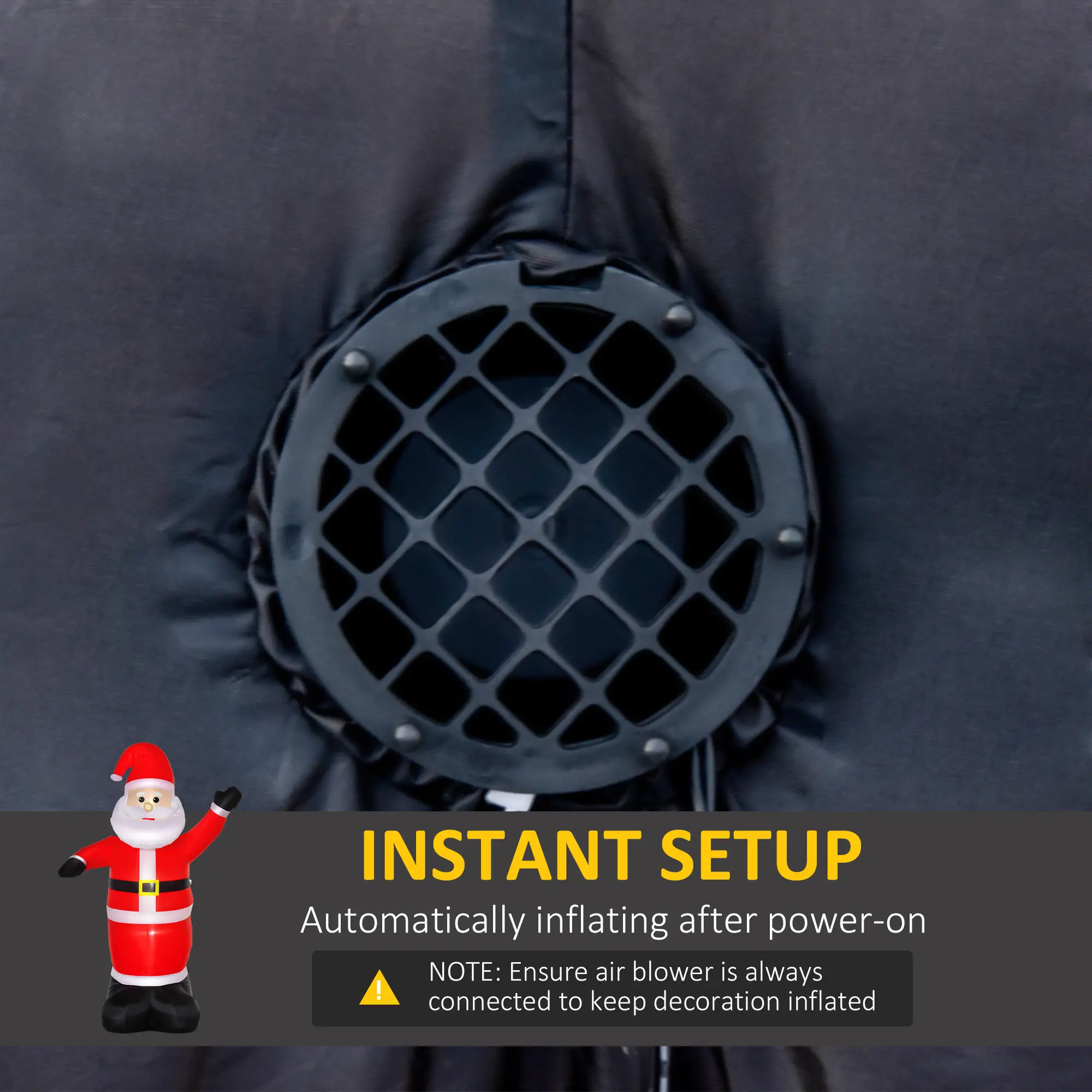 8ft Inflatable Santa Claus, LED Yard Display for Garden - Image 6