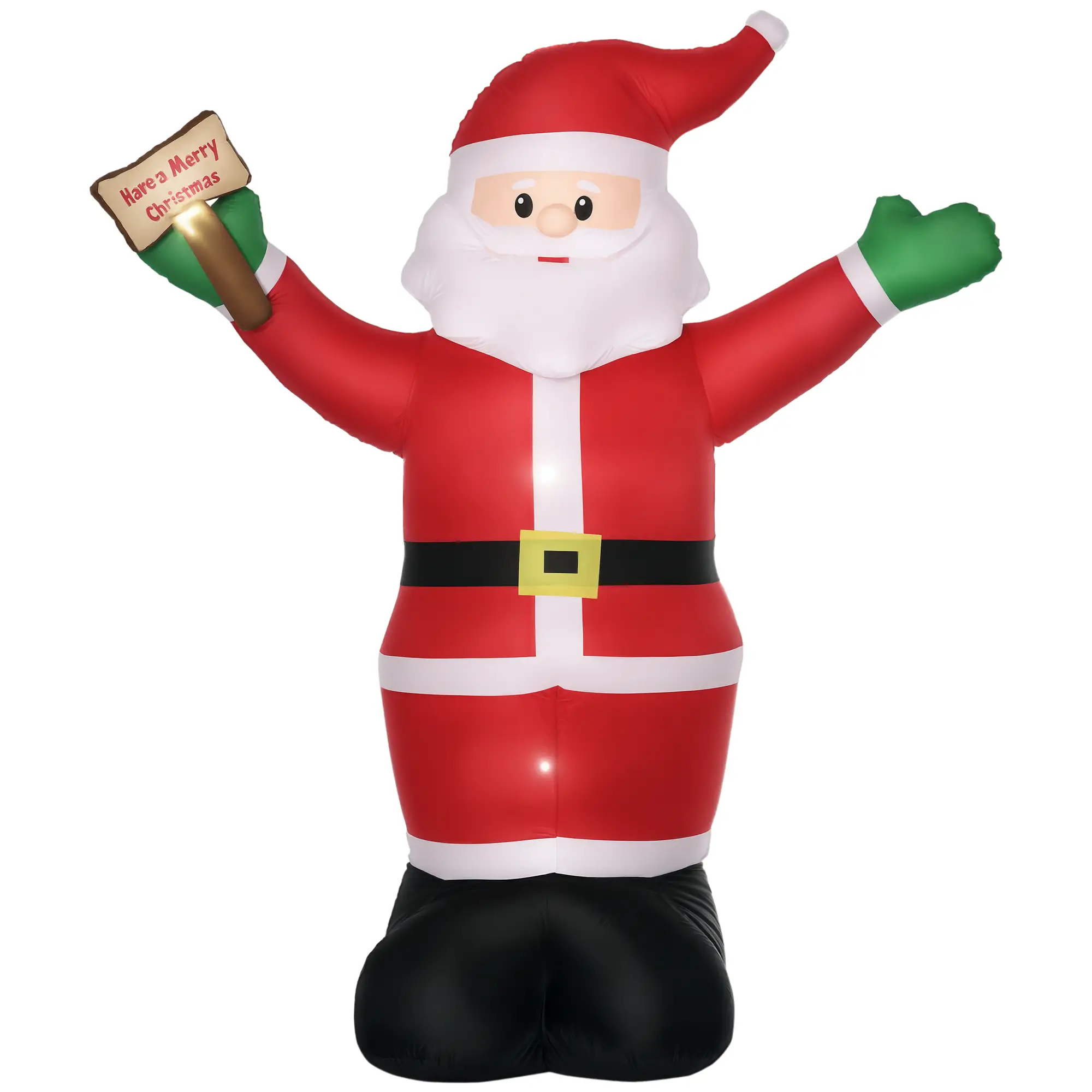 8ft Inflatable Santa Claus with LED Light, Outdoor Yard Display