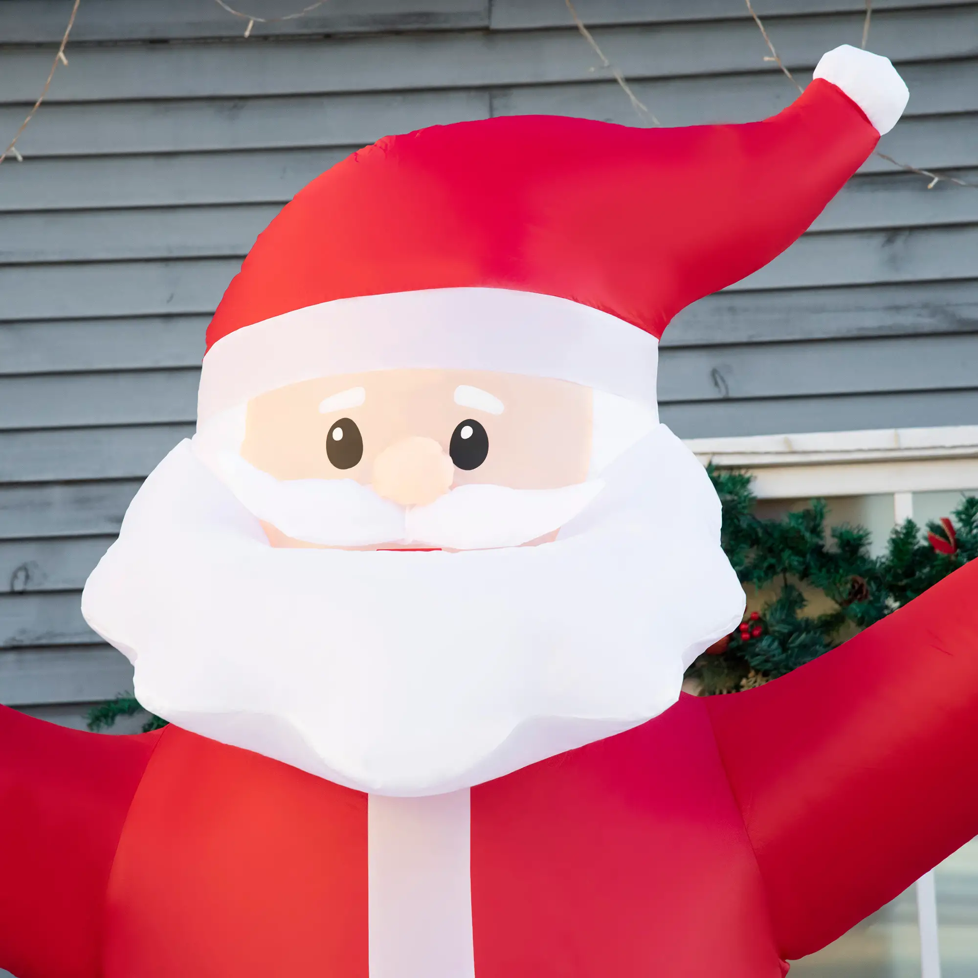8ft Inflatable Santa Claus with LED Light, Outdoor Yard Display - Image 9