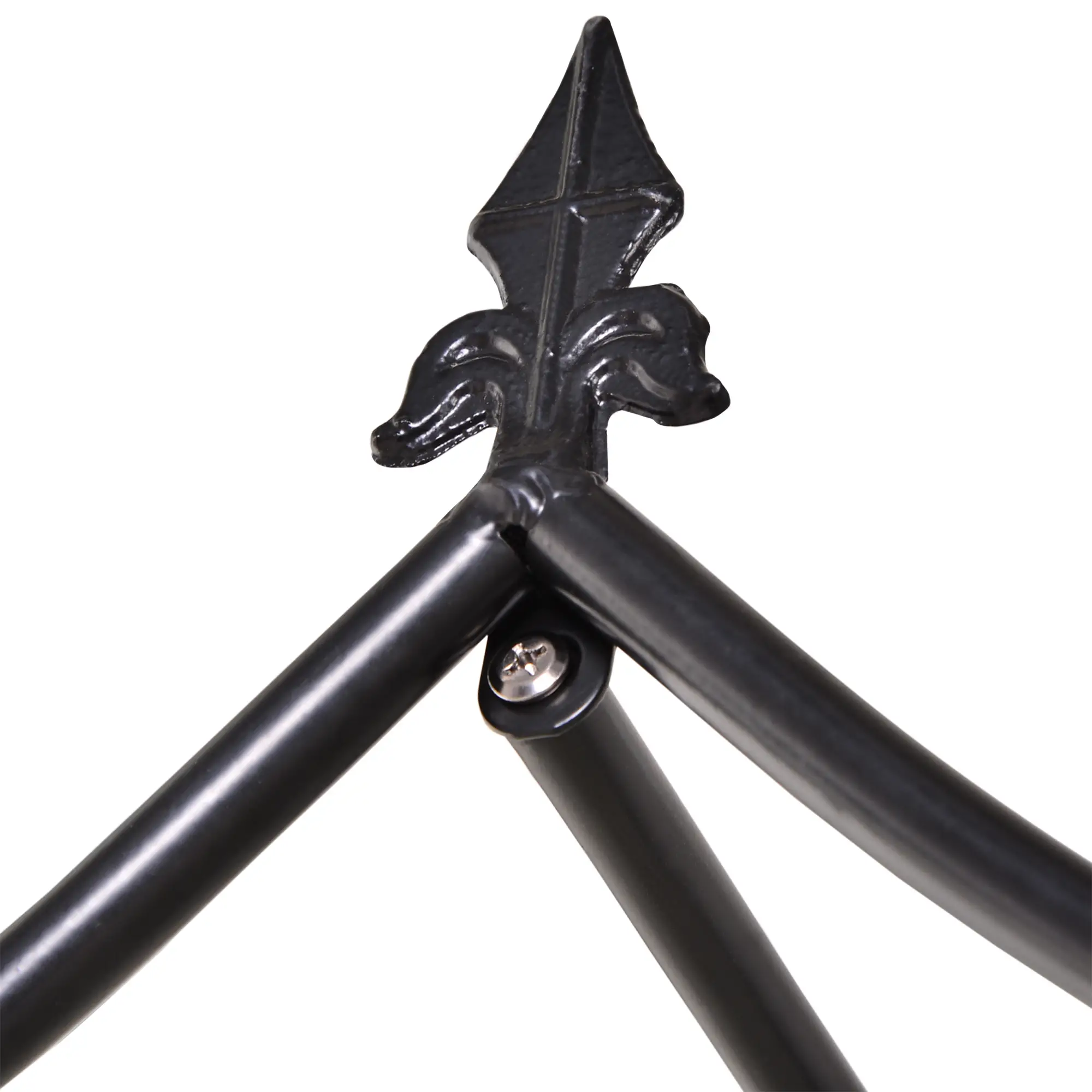 8FT Metal Garden Arch, Decorative Arbor Trellis for Plants, Black - Image 8