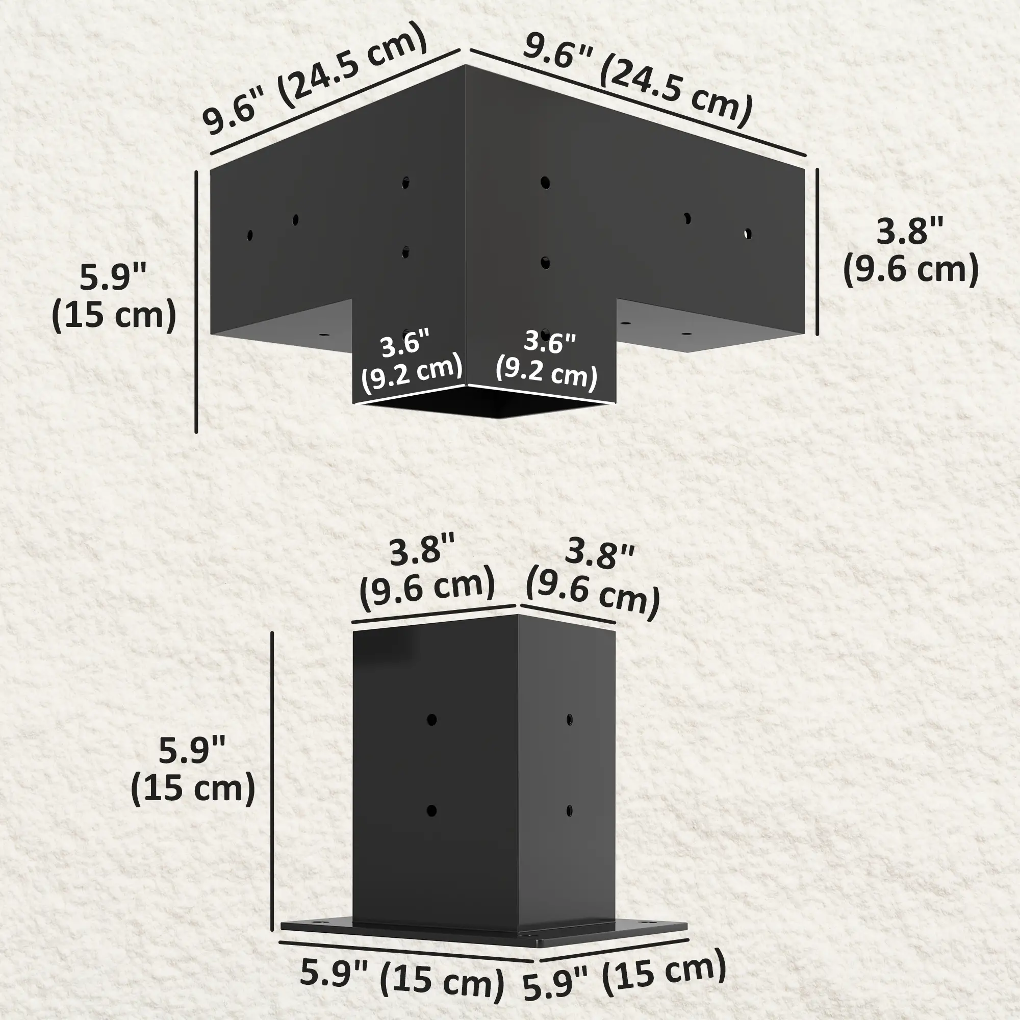8PCS Pergola Kit, 3-Way & 4-Way Corner Brackets for 4"x4" Lumber - Image 3