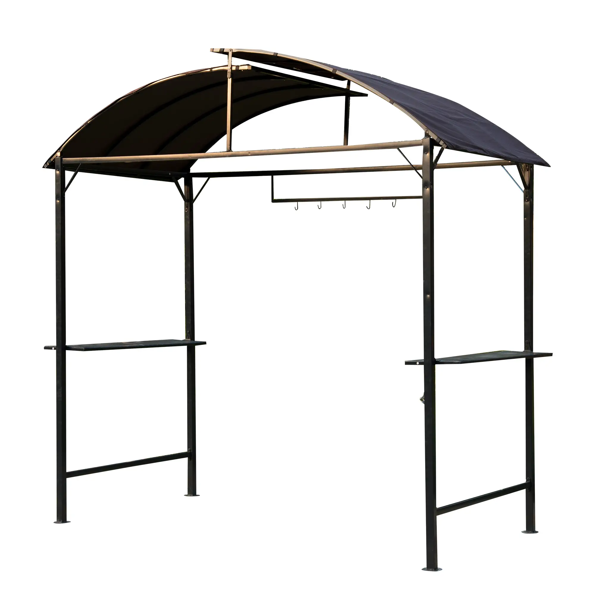 8x4ft BBQ Gazebo Tent, Metal Frame Arch Canopy, Garden Sunshade Portable Shelter - Image 11